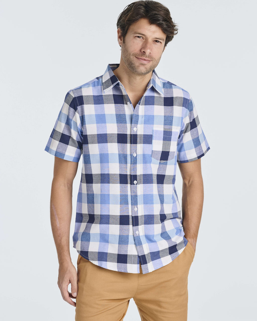 3 Pack: Men's Regular-Fit Short Sleeve Woven Shirt