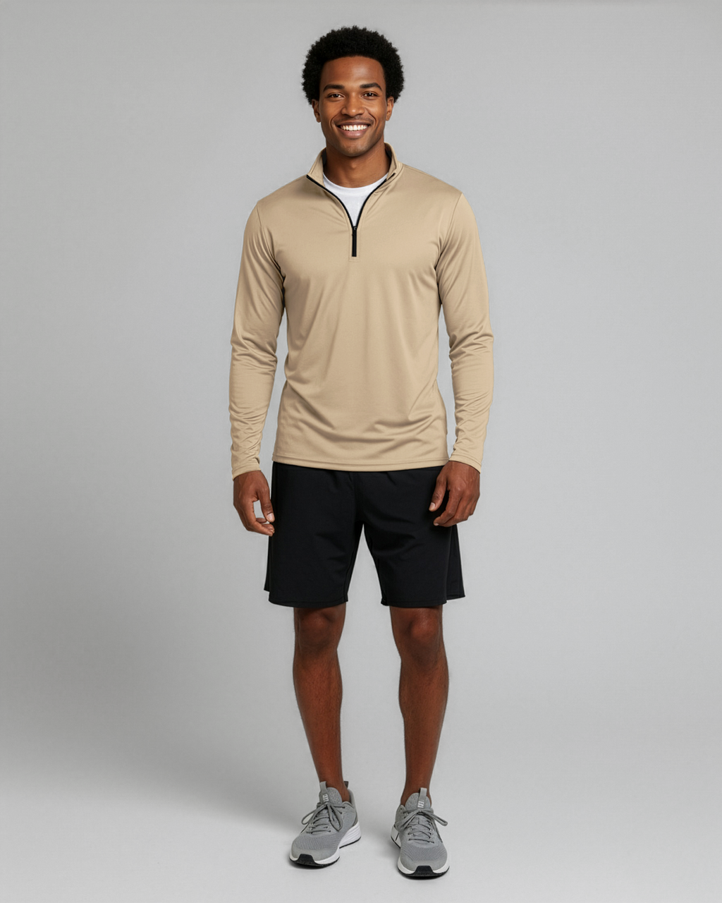 3 Pack: Mens Active Dry-Fit Quarter Zip Pullover