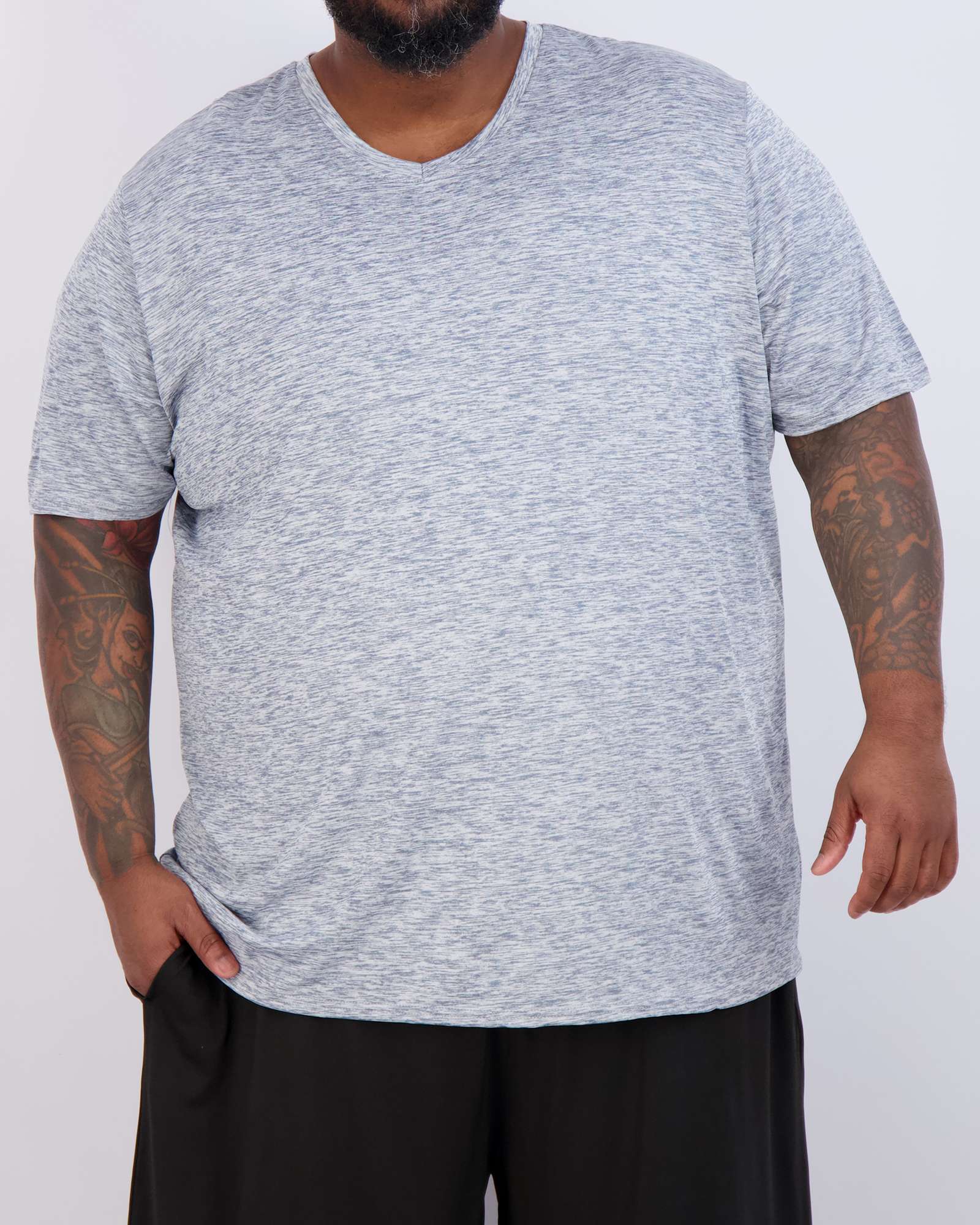 3 Pack: Men's Big & Tall V-Neck Short-Sleeve Dry-Fit T-Shirt