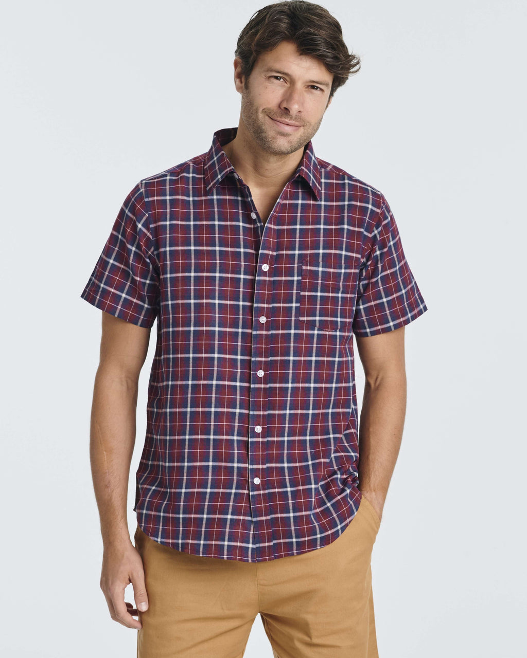 3 Pack: Men's Regular-Fit Short Sleeve Woven Shirt
