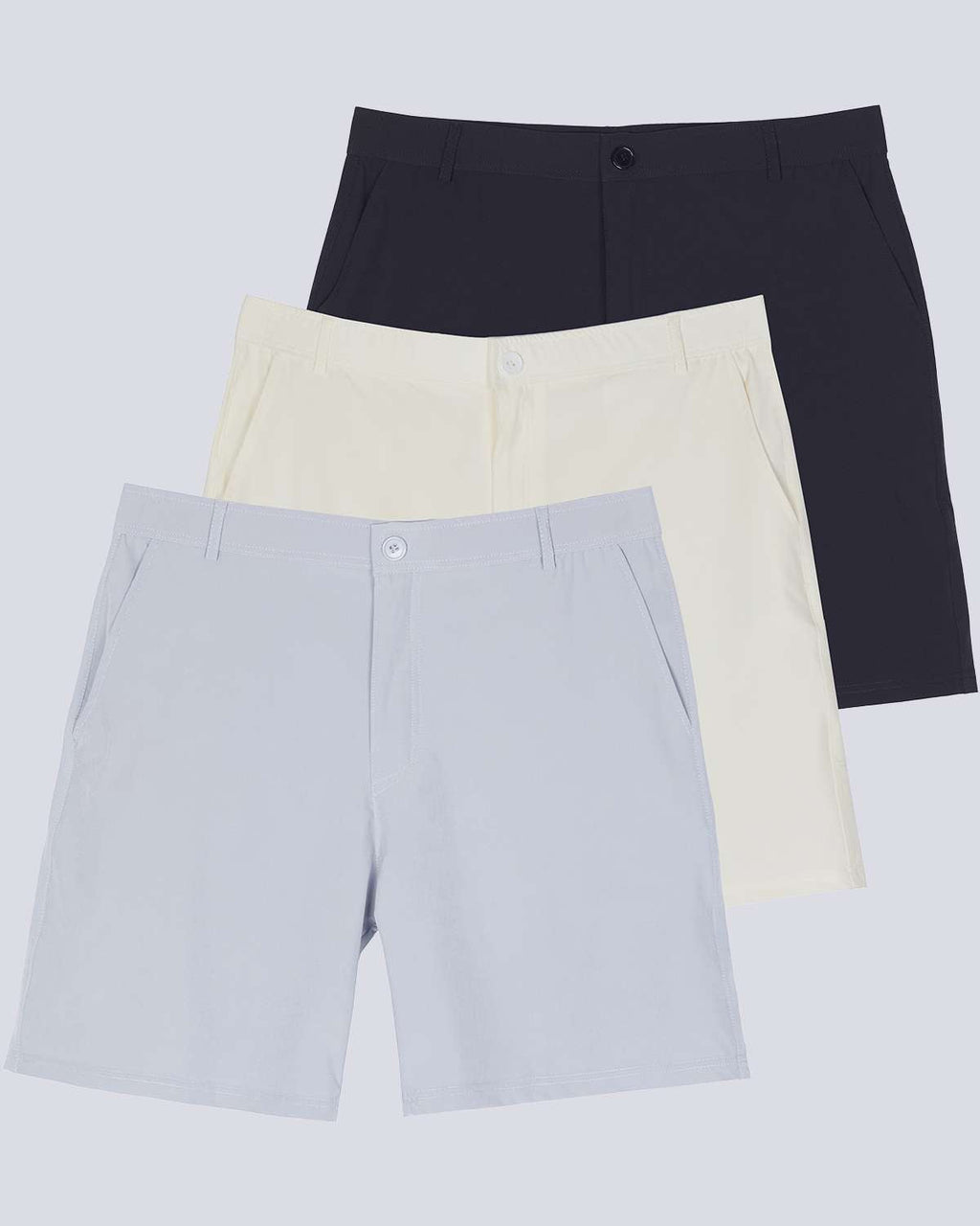 3 Pack: Men's 7" Golf Shorts