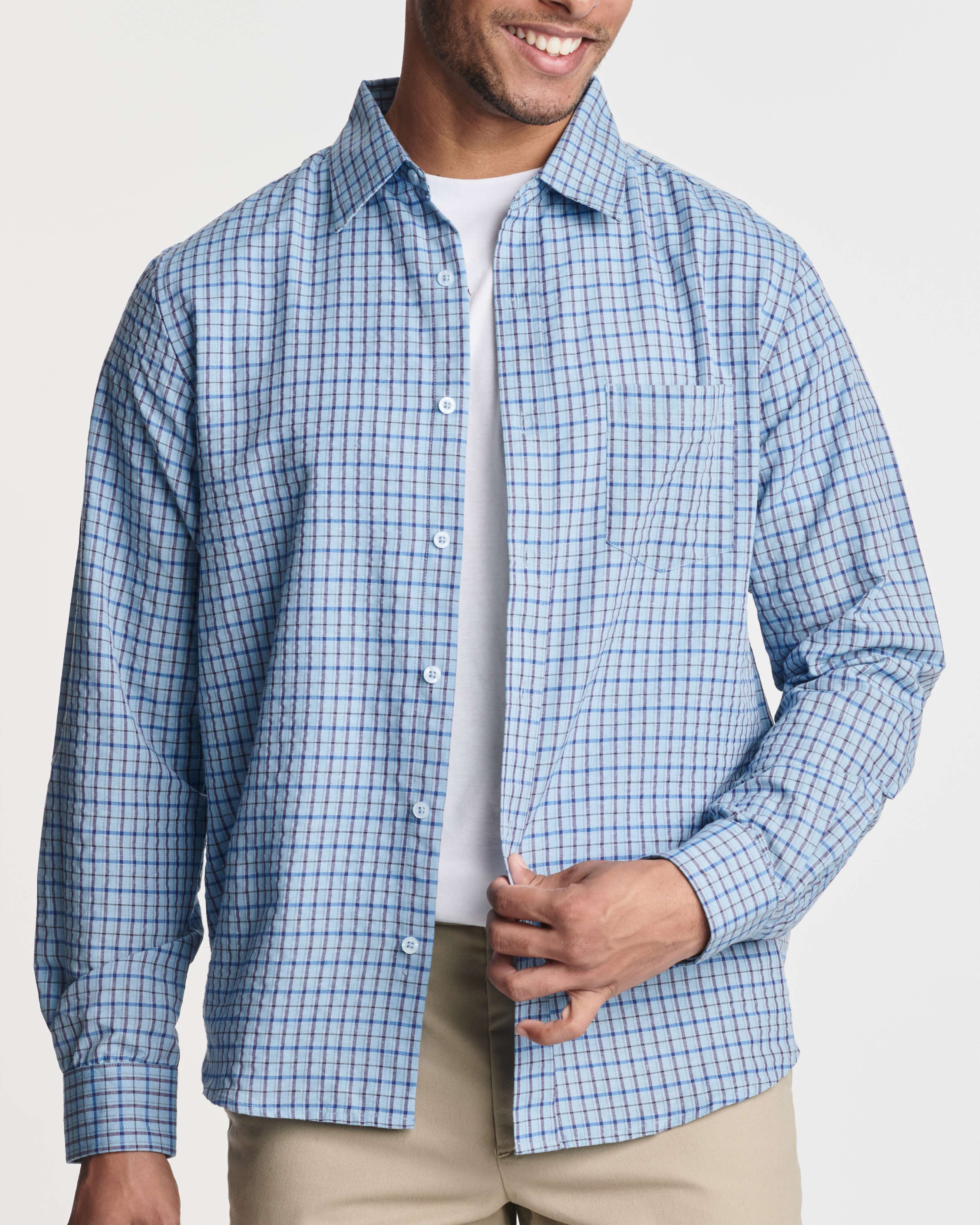 3 Pack: Men's Regular-Fit Long Sleeve Poplin Shirt (Available in Big & Tall)