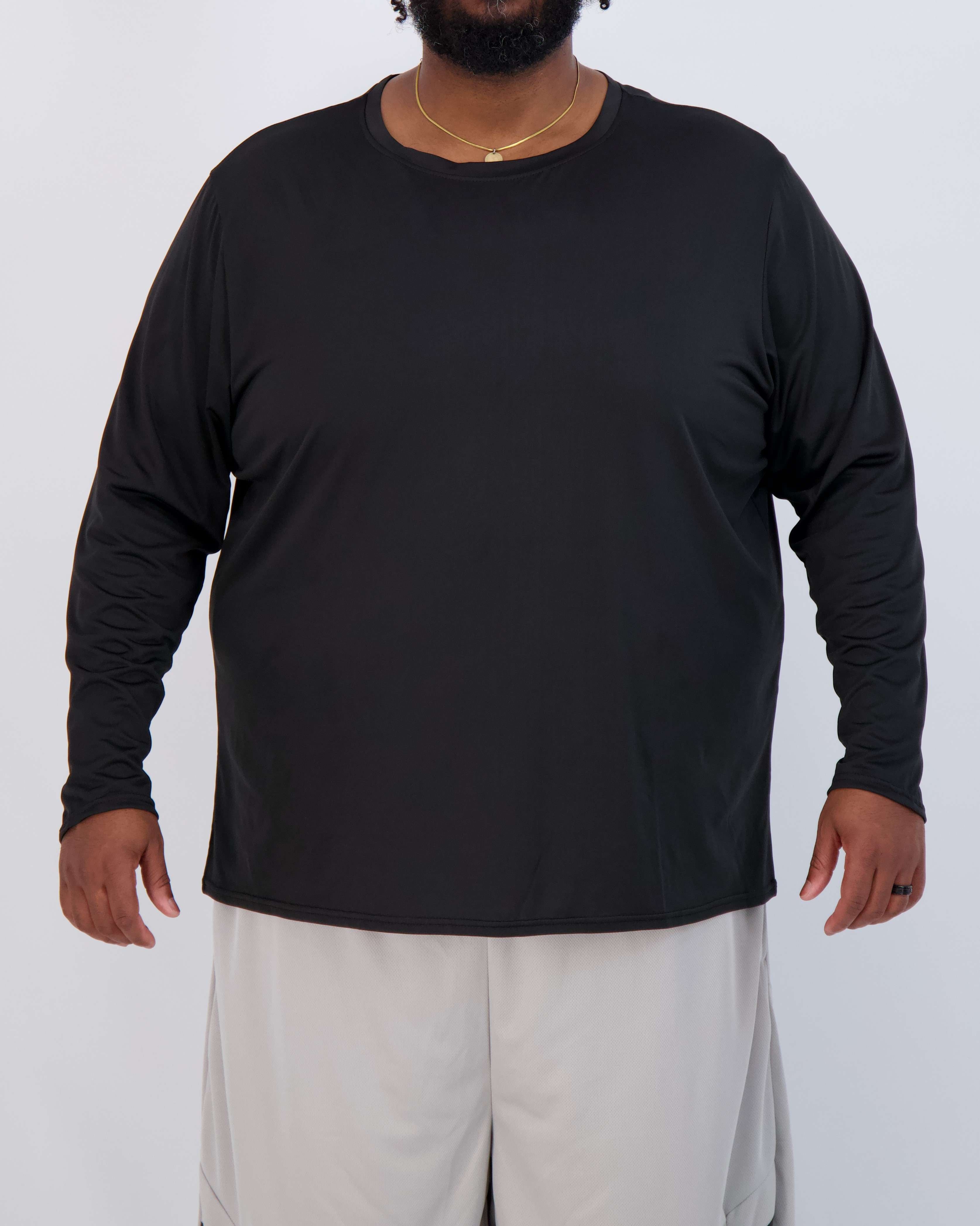 3 Pack: Mens Big & Tall Dry Fit Long-Sleeve Crew Neck T-Shirt