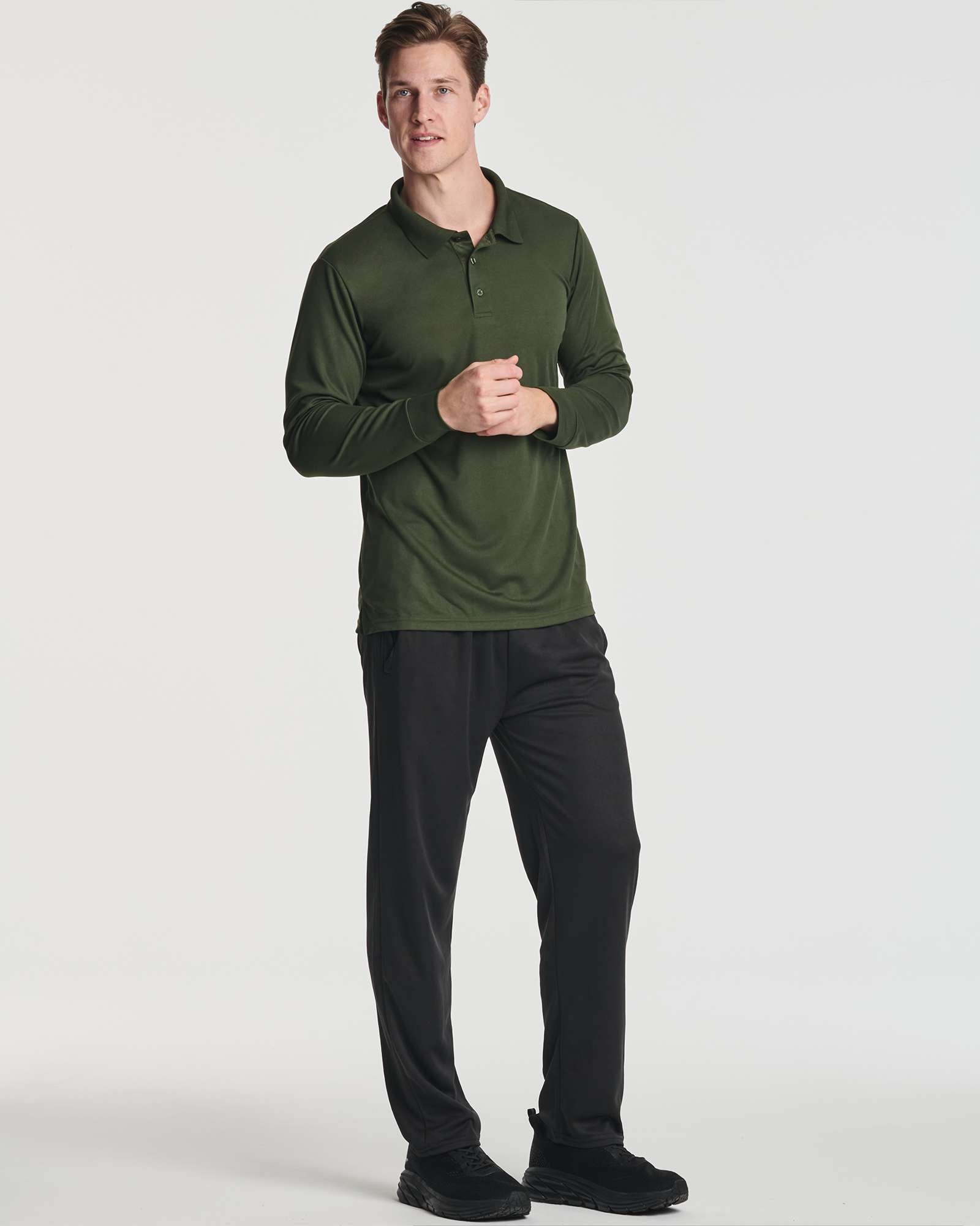 3 Pack: Mens Active Performance Polo Shirt