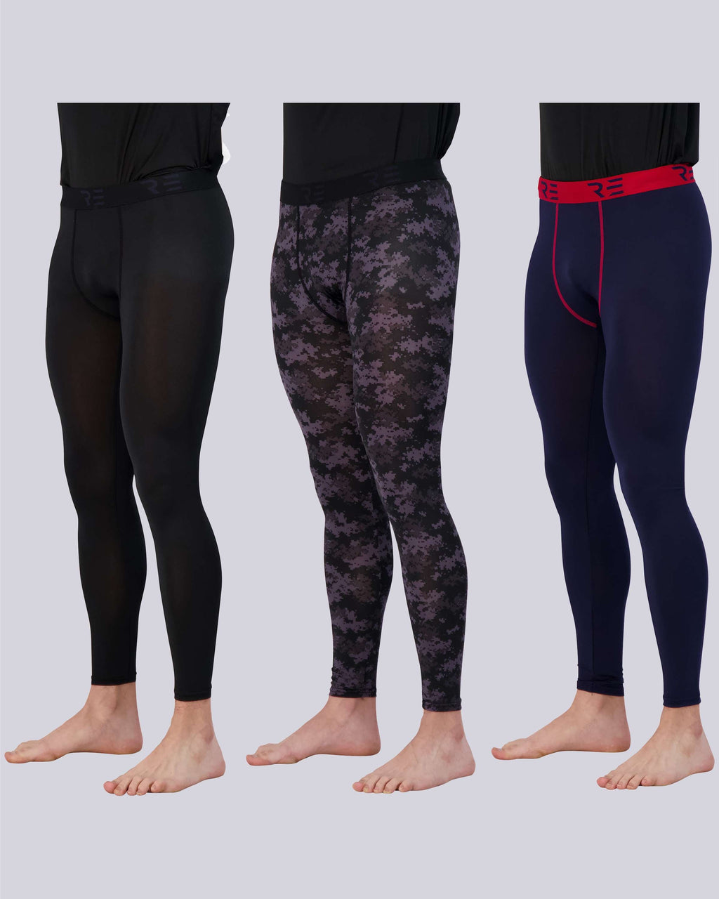 3 Pack: Mens Active Compression Pants