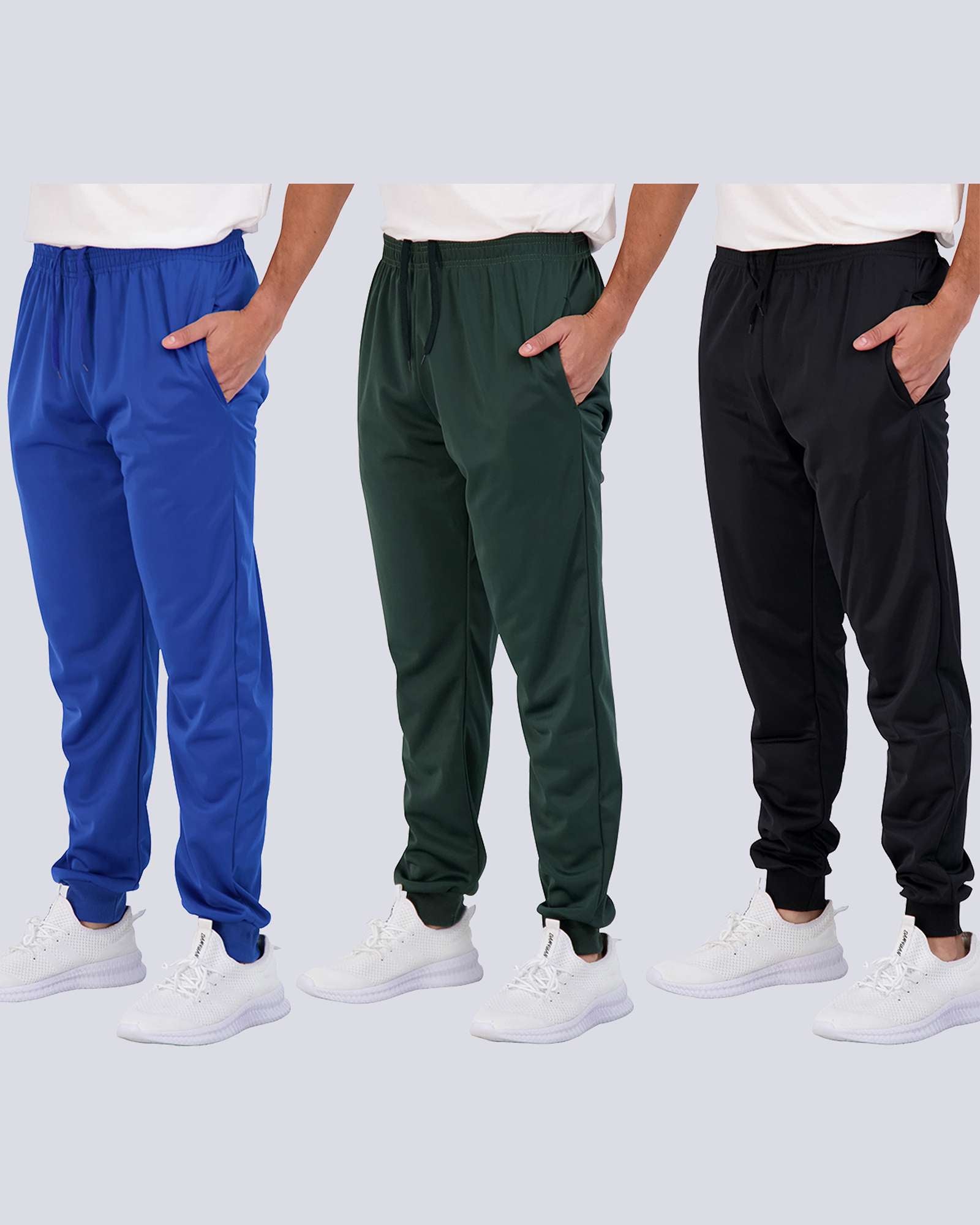 3 Pack: Boys Active Fleece-Lined Tricot Jogger Sweatpants
