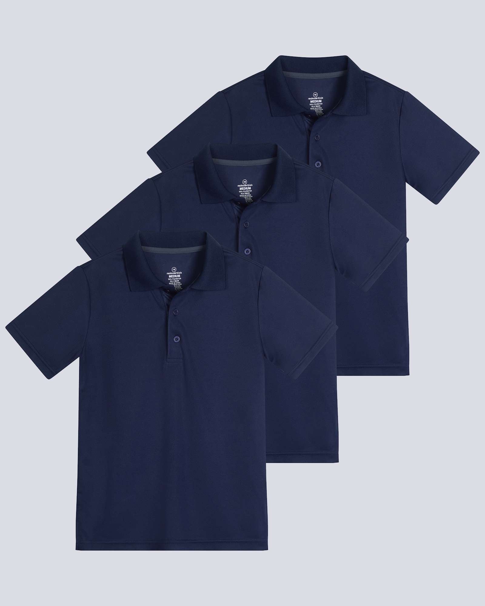 3 Pack: Boys' Short Sleeve Polo Shirt