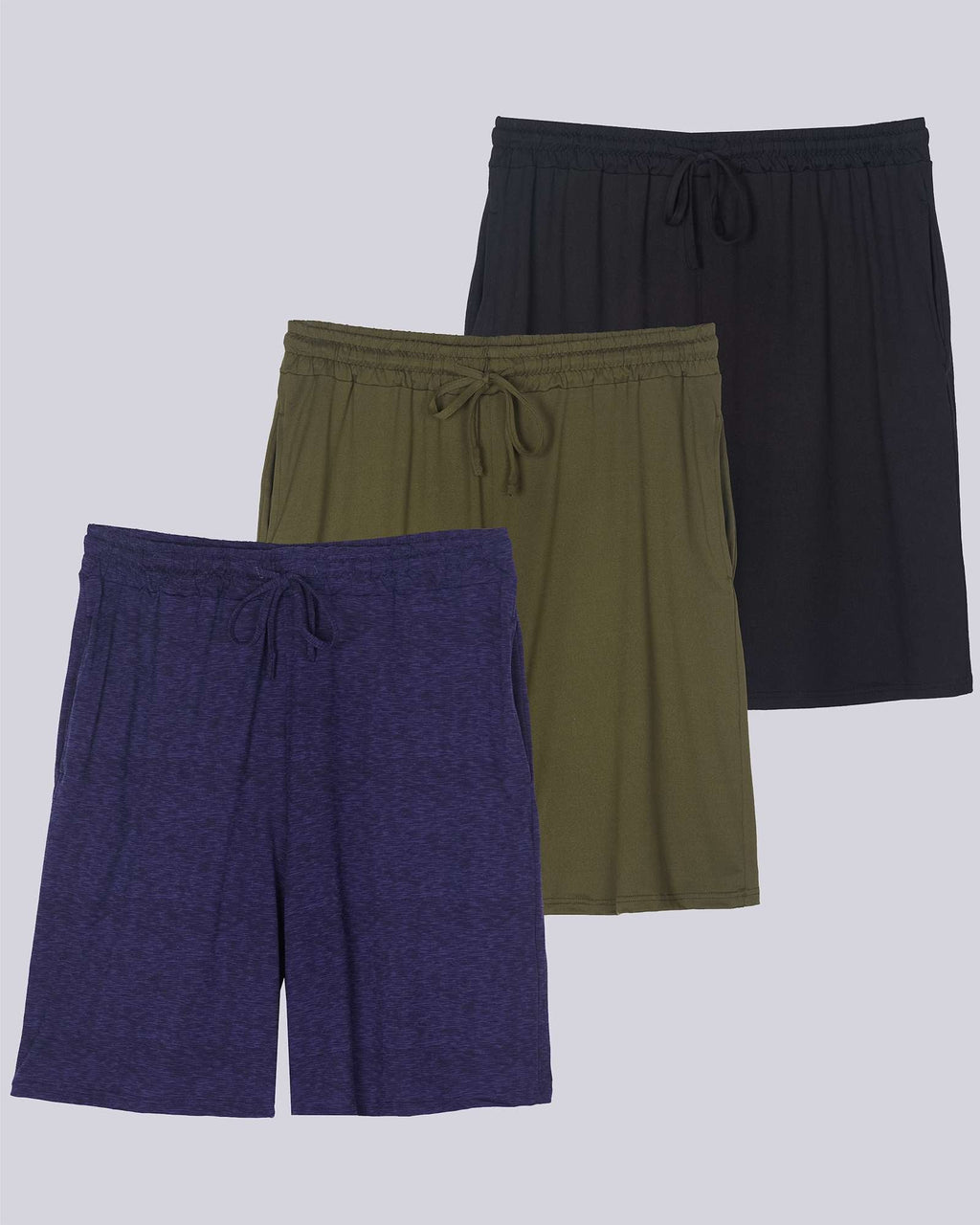 3 Pack: Men's Soft Pajama Shorts