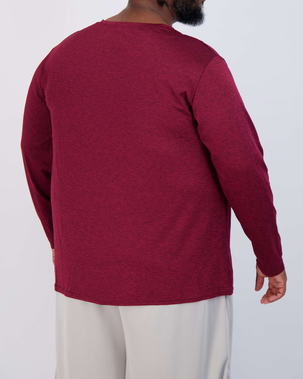 3 Pack: Mens Big & Tall Dry Fit Long-Sleeve Crew Neck T-Shirt