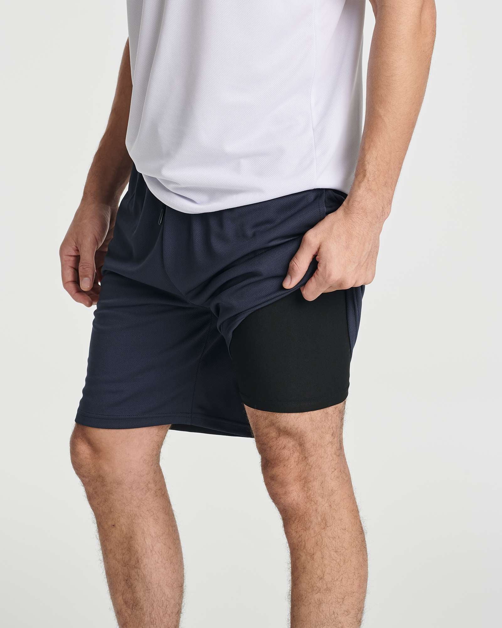 3 Pack: Men's 2-in-1 7" Running Shorts with Compression Liner (Available in Big & Tall)