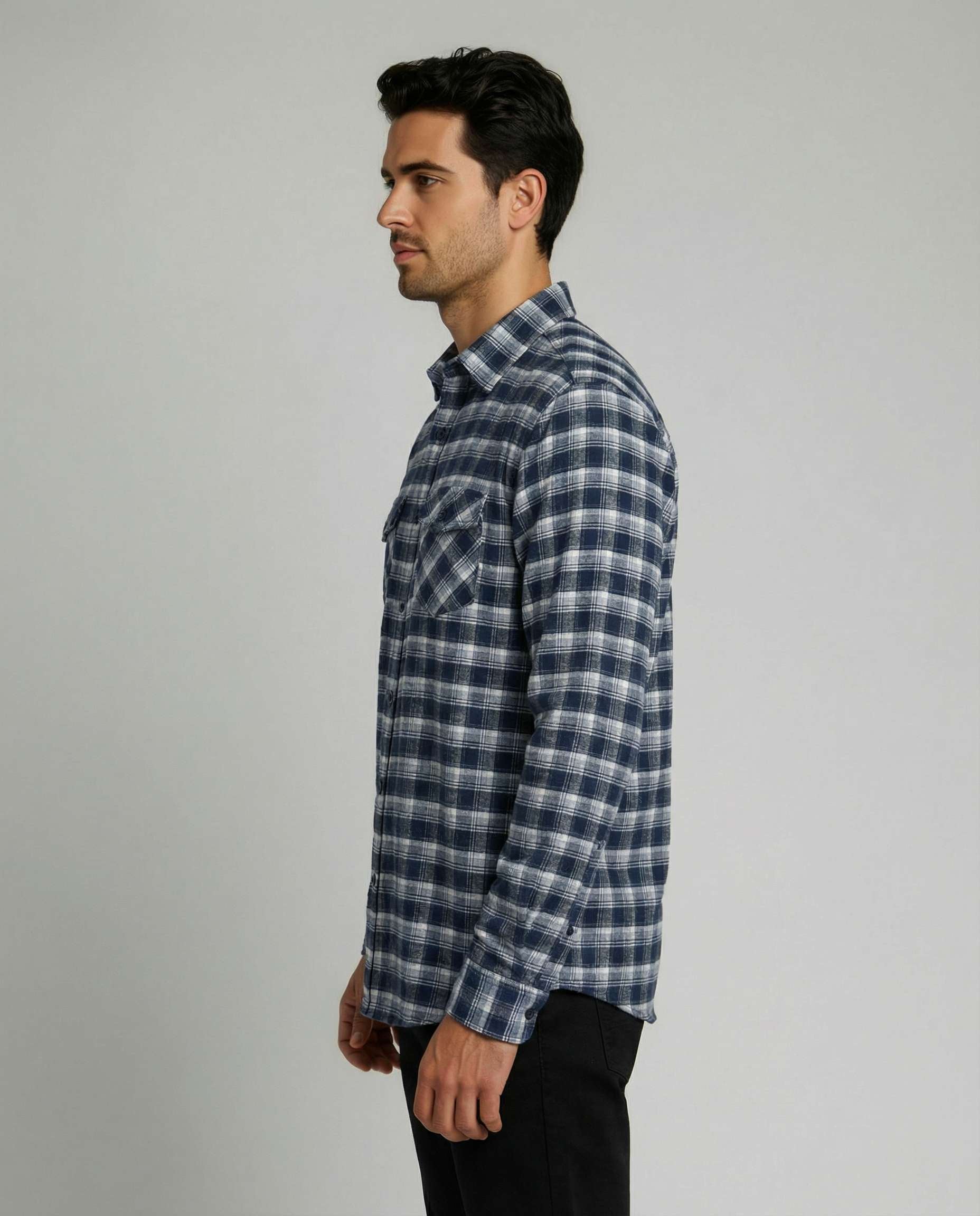 3 Pack: Men's Long-Sleeve Flannel Shirt