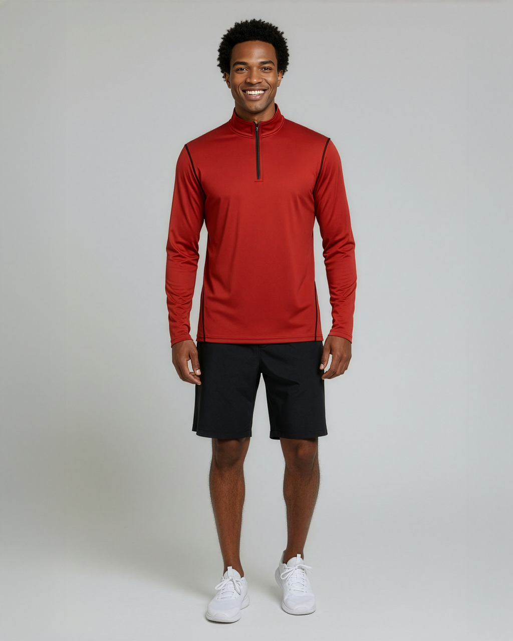 3 Pack: Mens Active Dry-Fit Quarter Zip Pullover