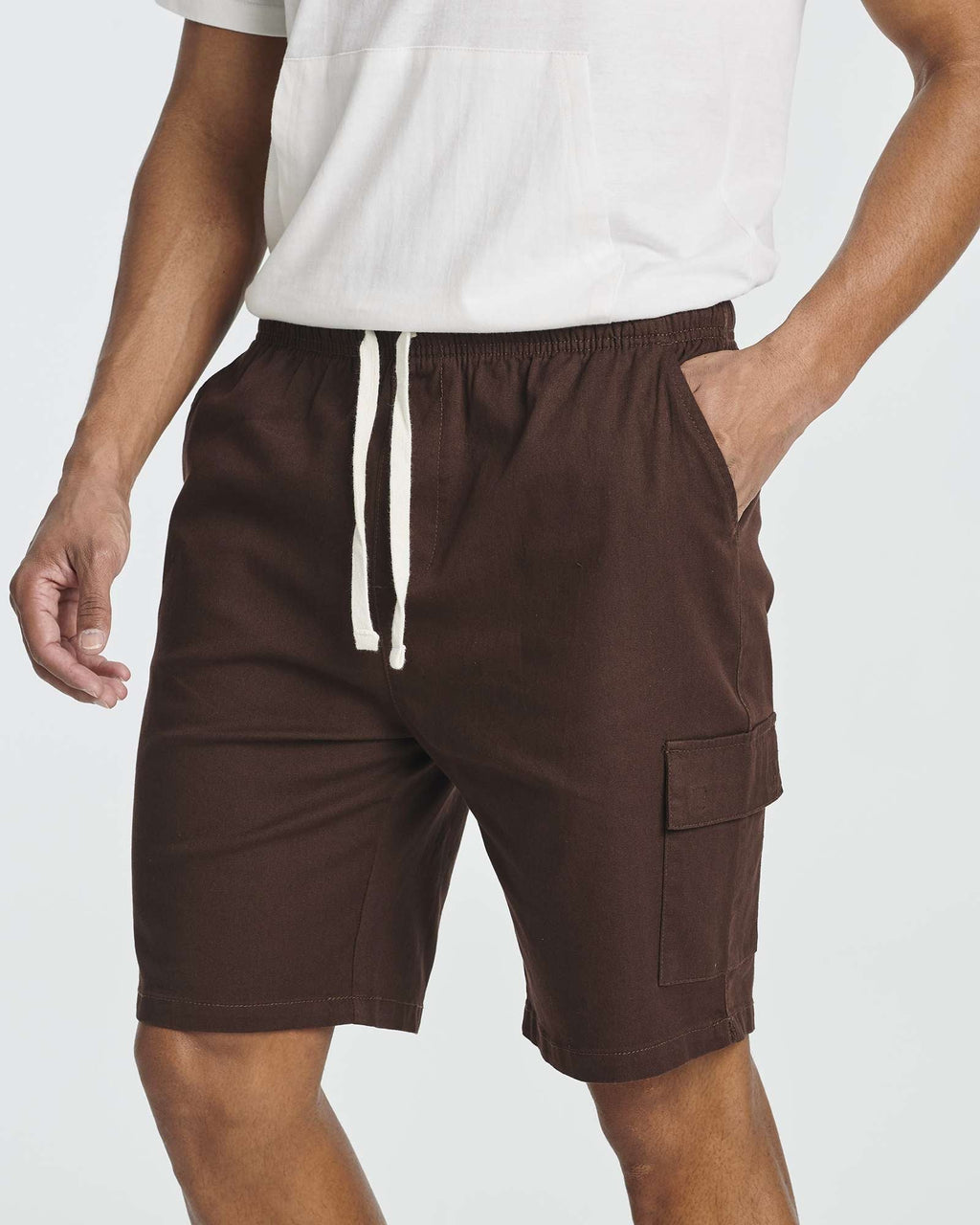 3 Pack: Men's 9" Elastic Waistband Cargo Shorts