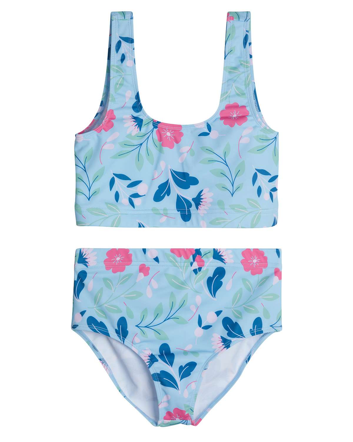 3 Pack: Girl's 2-Piece Beach Sport Bikini Swimsuit - Swimwear for Girls UPF 50+