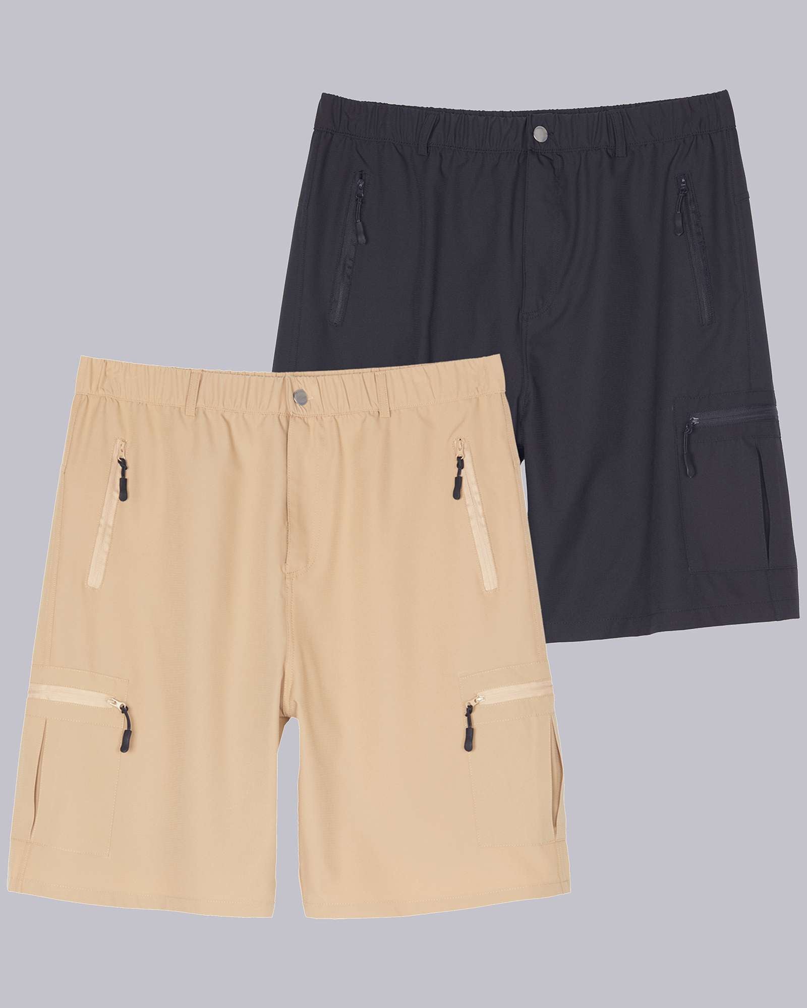 2 Pack: Men's Hiking Cargo Shorts