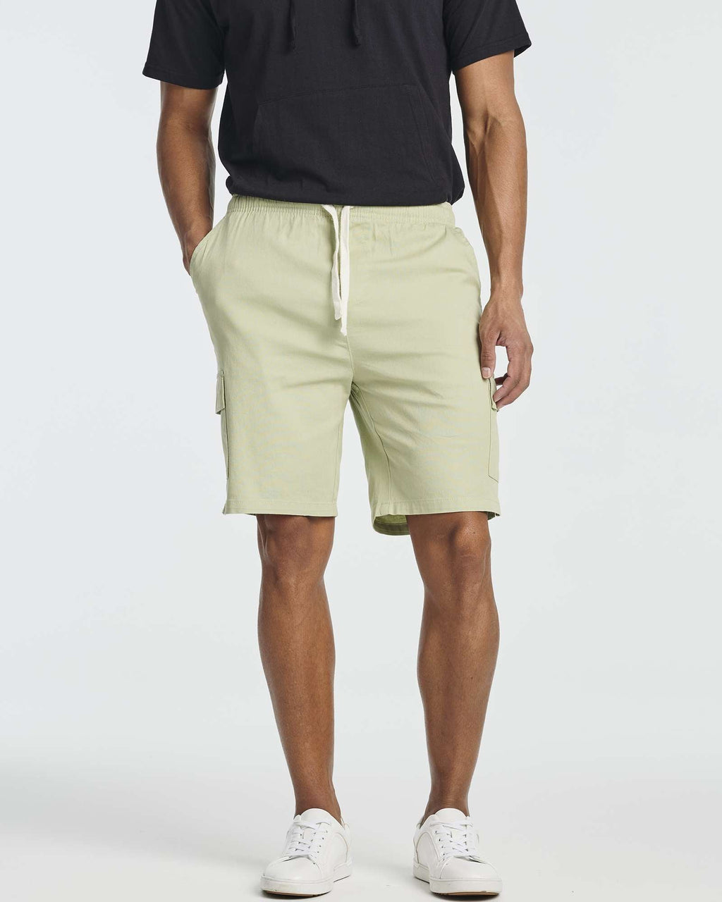 3 Pack: Men's 9" Elastic Waistband Cargo Shorts