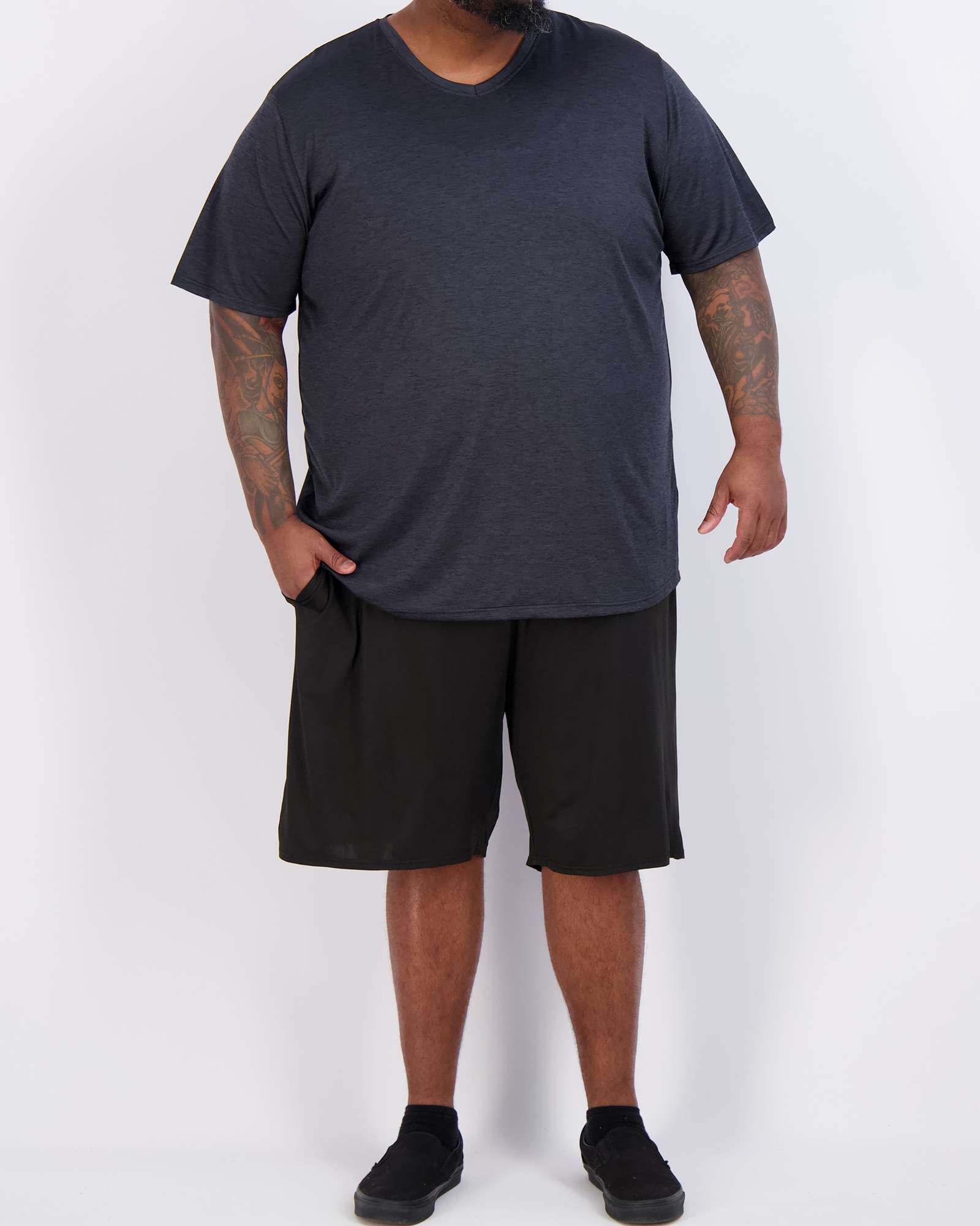 3 Pack: Men's Big & Tall V-Neck Short-Sleeve Dry-Fit T-Shirt