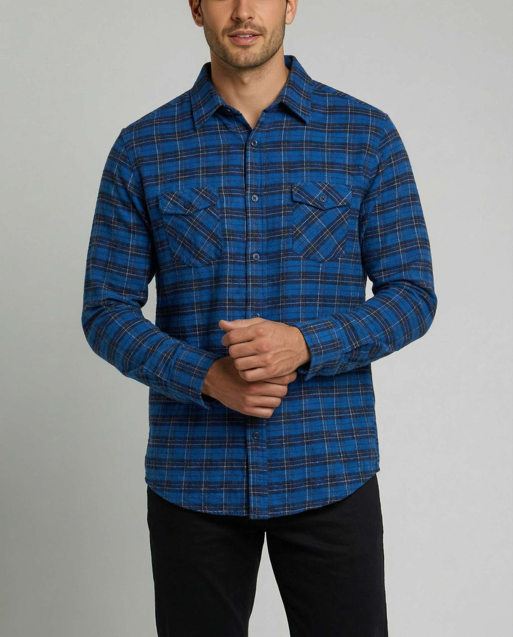 3 Pack: Men's Long-Sleeve Flannel Shirt