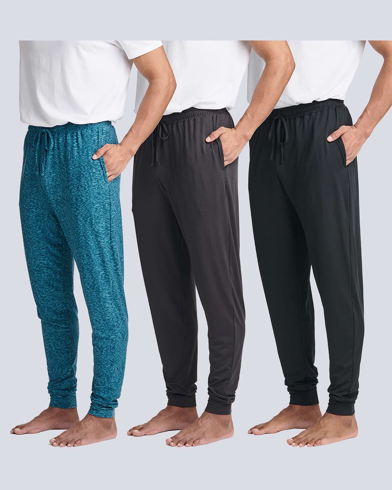 3 Pack: Men's Big & Tall  Soft Lounge Sleep Joggers