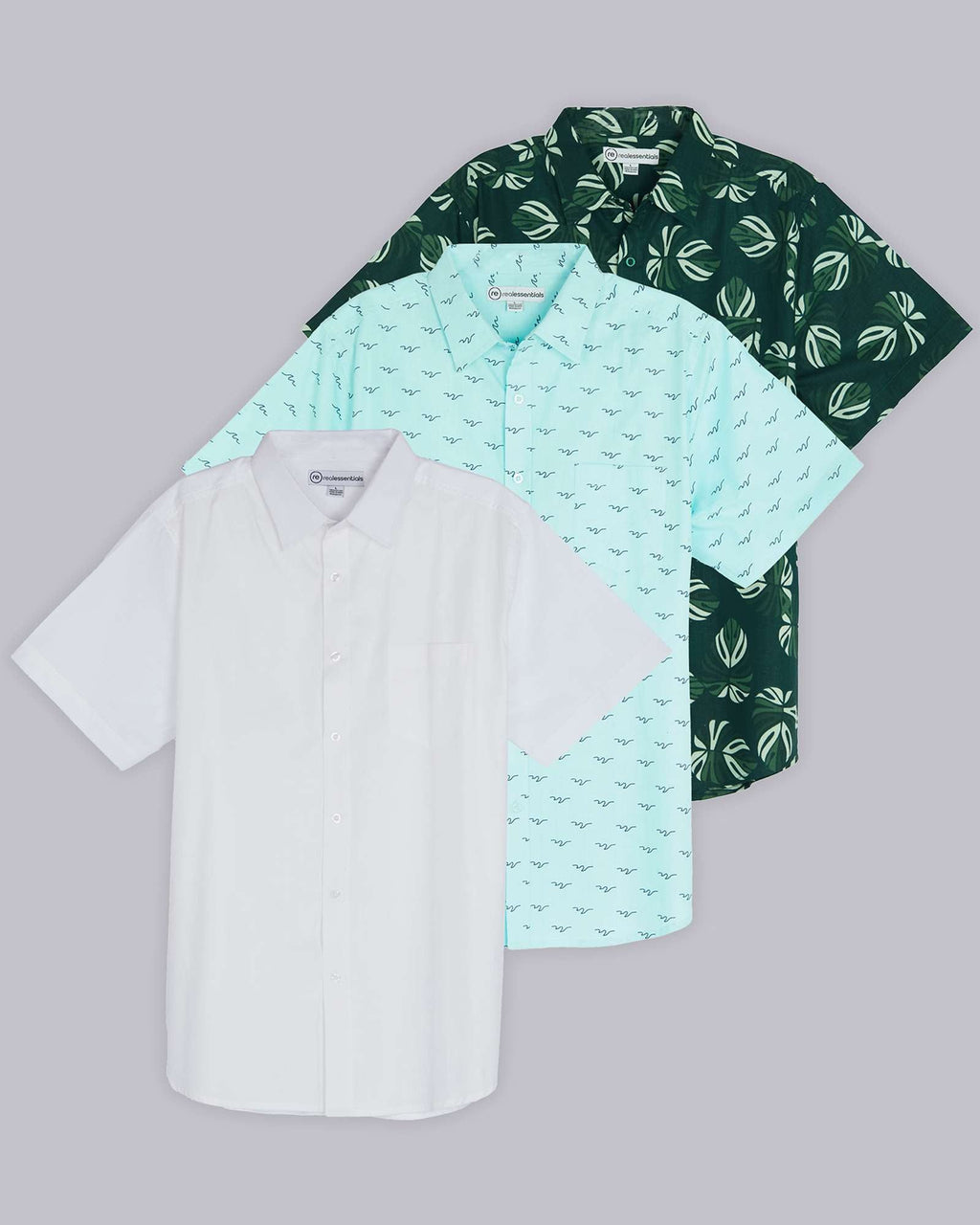 3 Pack: Men's Short-Sleeve Poplin Shirt (Available In Big & Tall)