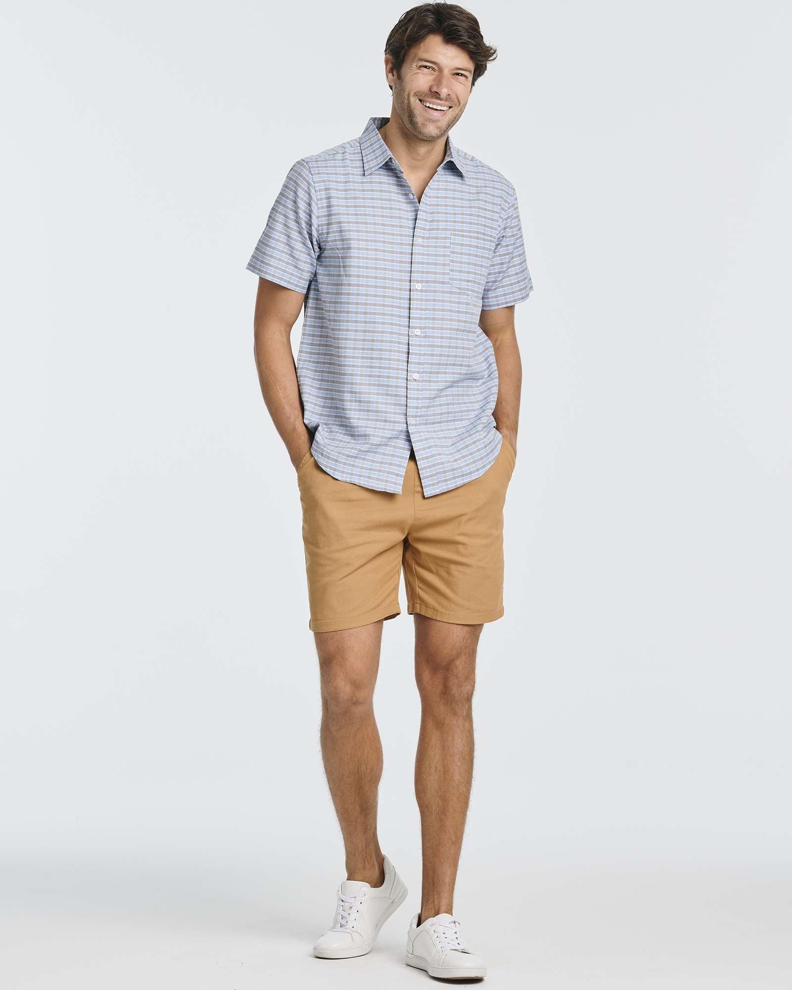 3 Pack: Men's Regular-Fit Short Sleeve Woven Shirt