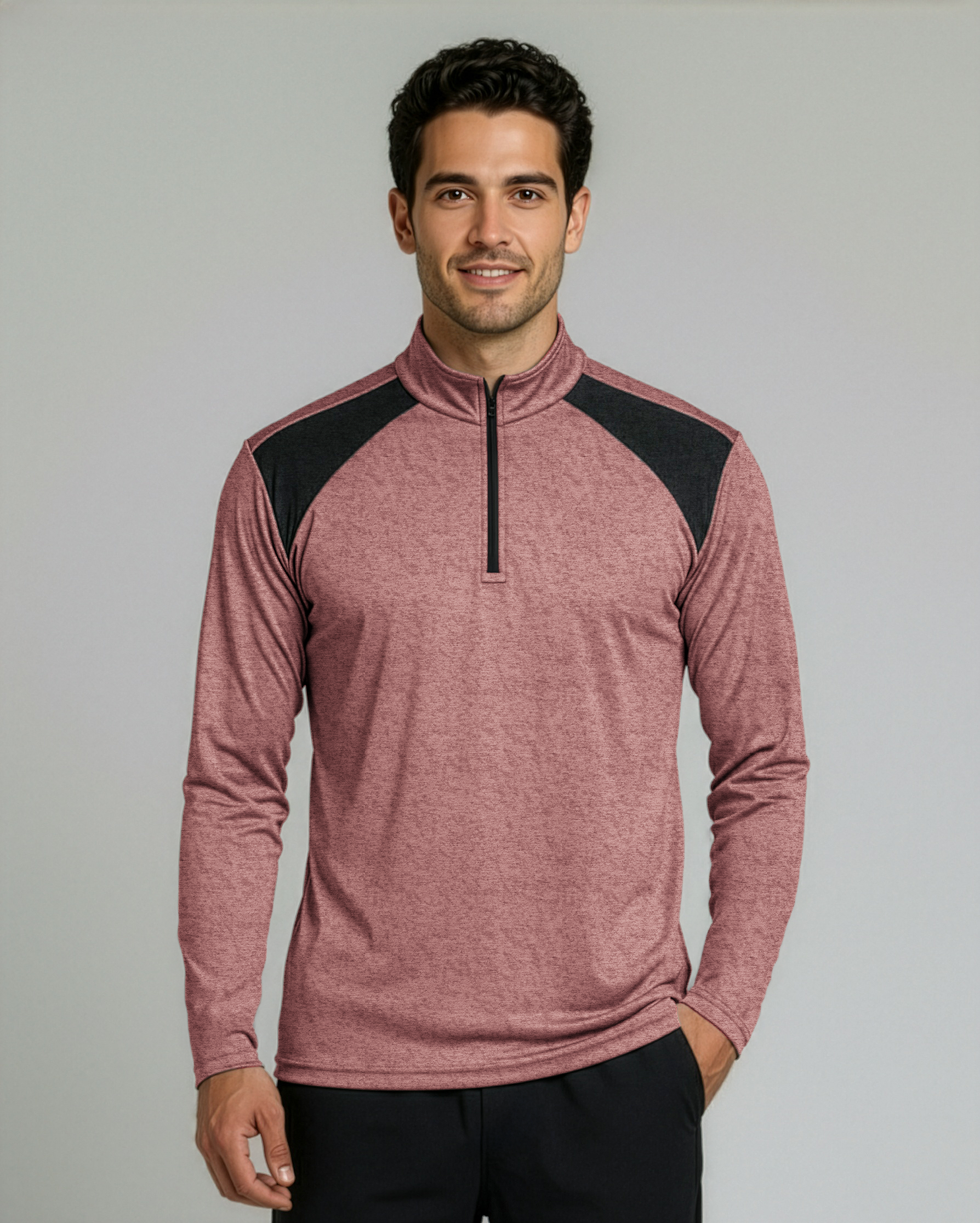 3 Pack: Mens Active Dry-Fit Quarter Zip Pullover