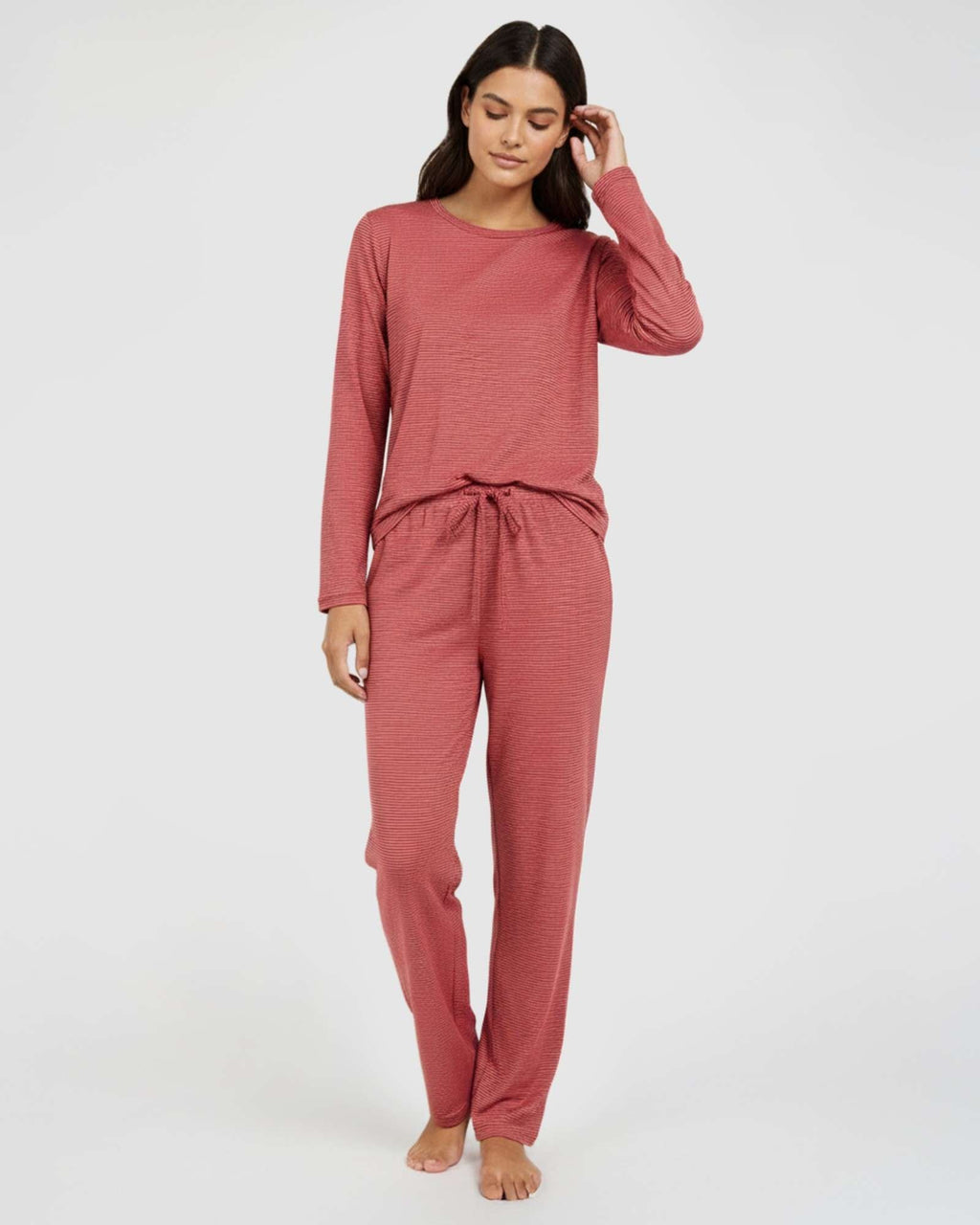 2 Pack: Women’s Pajama Set Super-Soft Long Sleeve Top With Pants