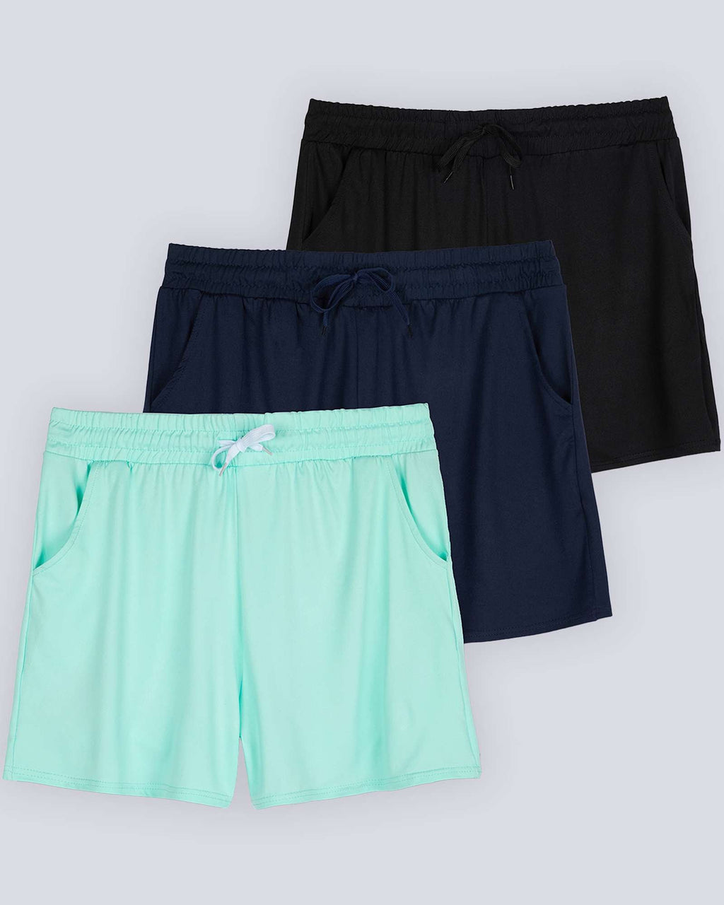3 Pack: Girls' Lounge Comfy Shorts with Drawstring