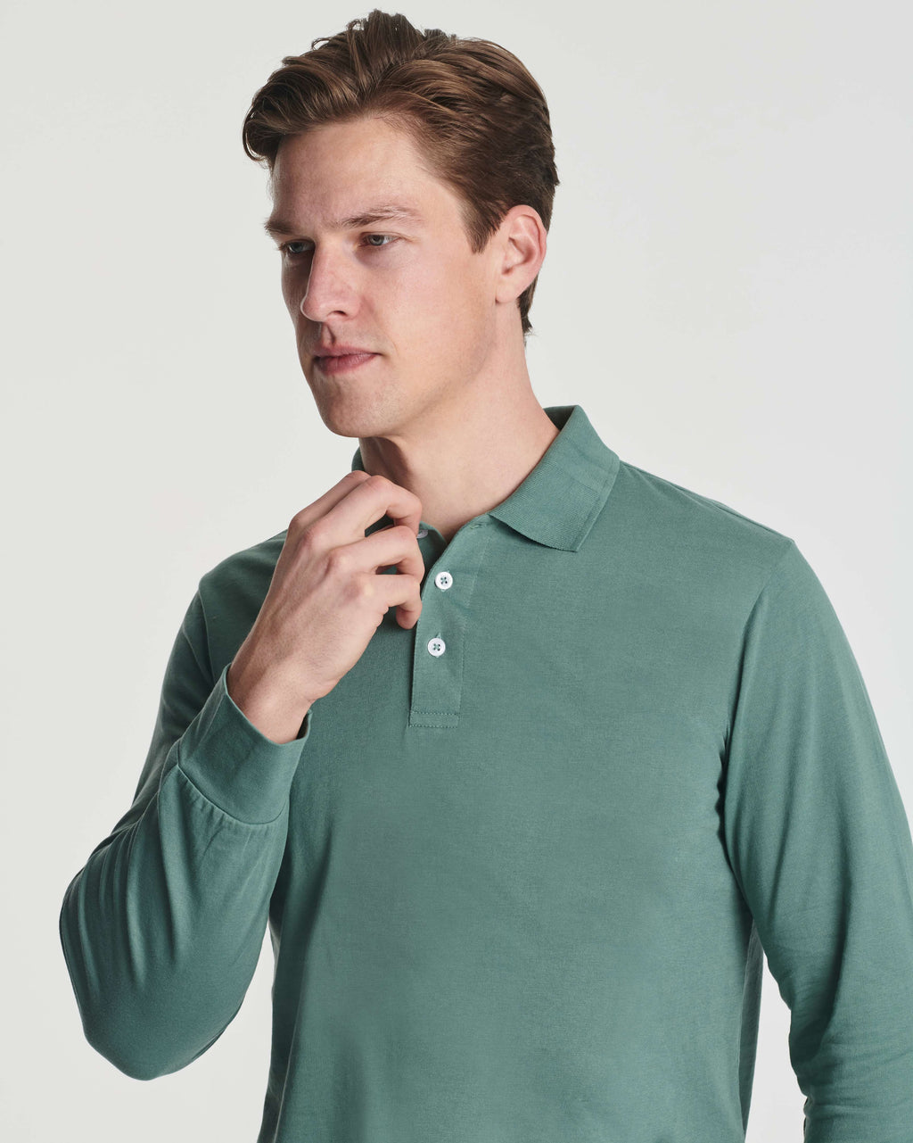 3 Pack: Men's Cotton Jersey Long-Sleeve Polo Shirt (Available in Big & Tall)