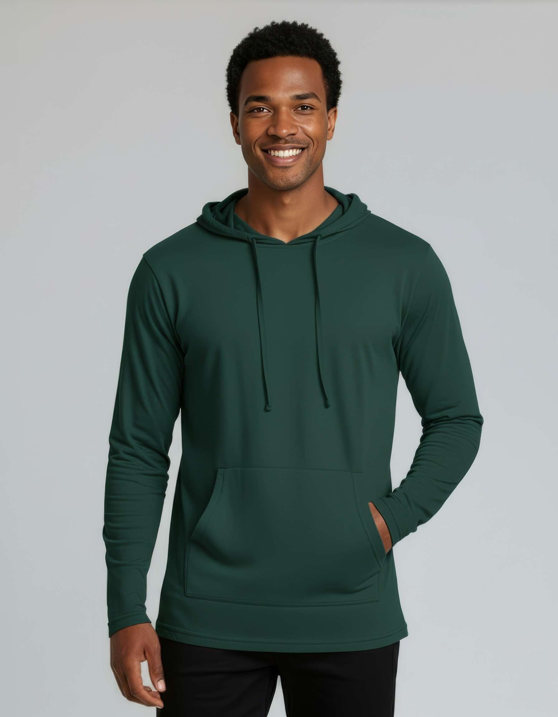 3 Pack: Mens Cotton Lightweight Pullover Hoodie