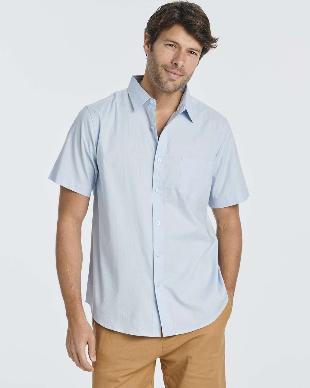 3 Pack: Men's Short-Sleeve Poplin Shirt (Available In Big & Tall)