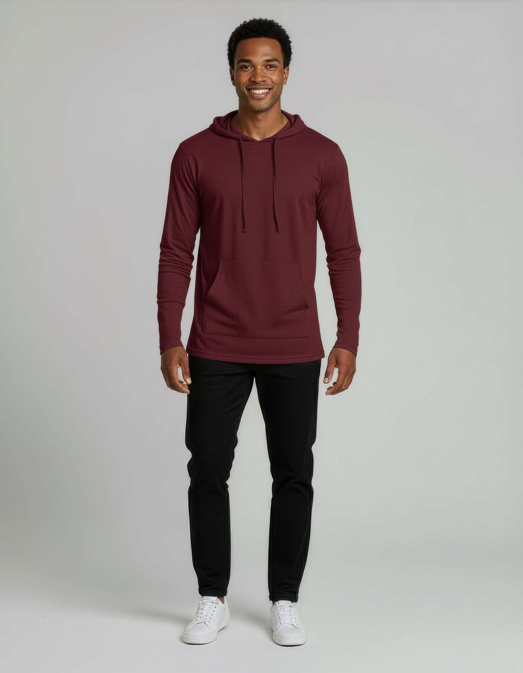 3 Pack: Mens Cotton Lightweight Pullover Hoodie