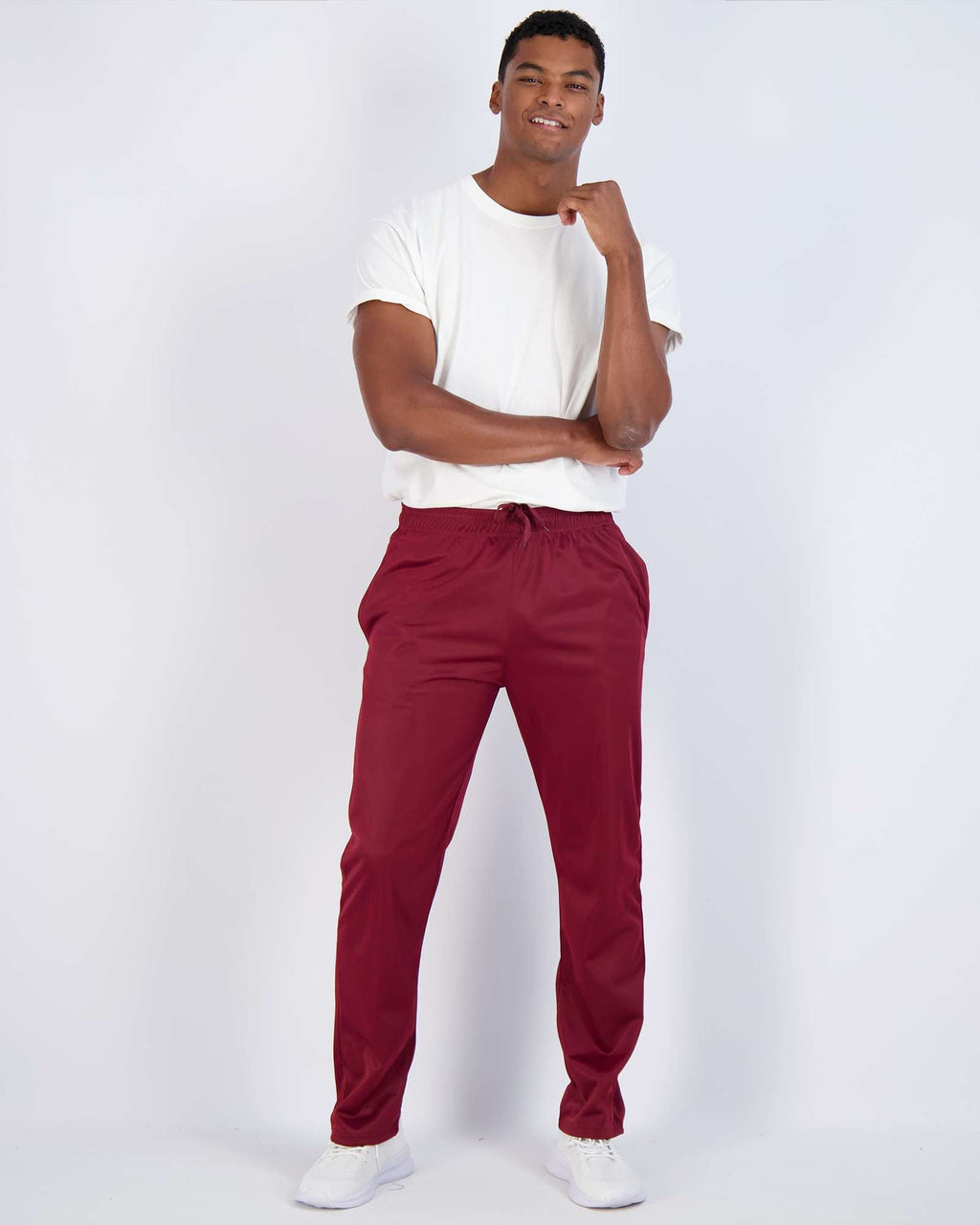 3 Pack: Mens Active Athletic Casual Tricot Open Bottom Sweatpants with Pockets (Available in Big & Tall)