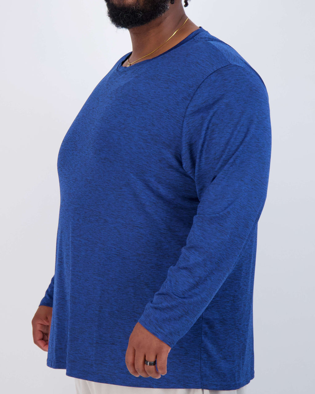 3 Pack: Mens Big & Tall Dry Fit Long-Sleeve Crew Neck T-Shirt