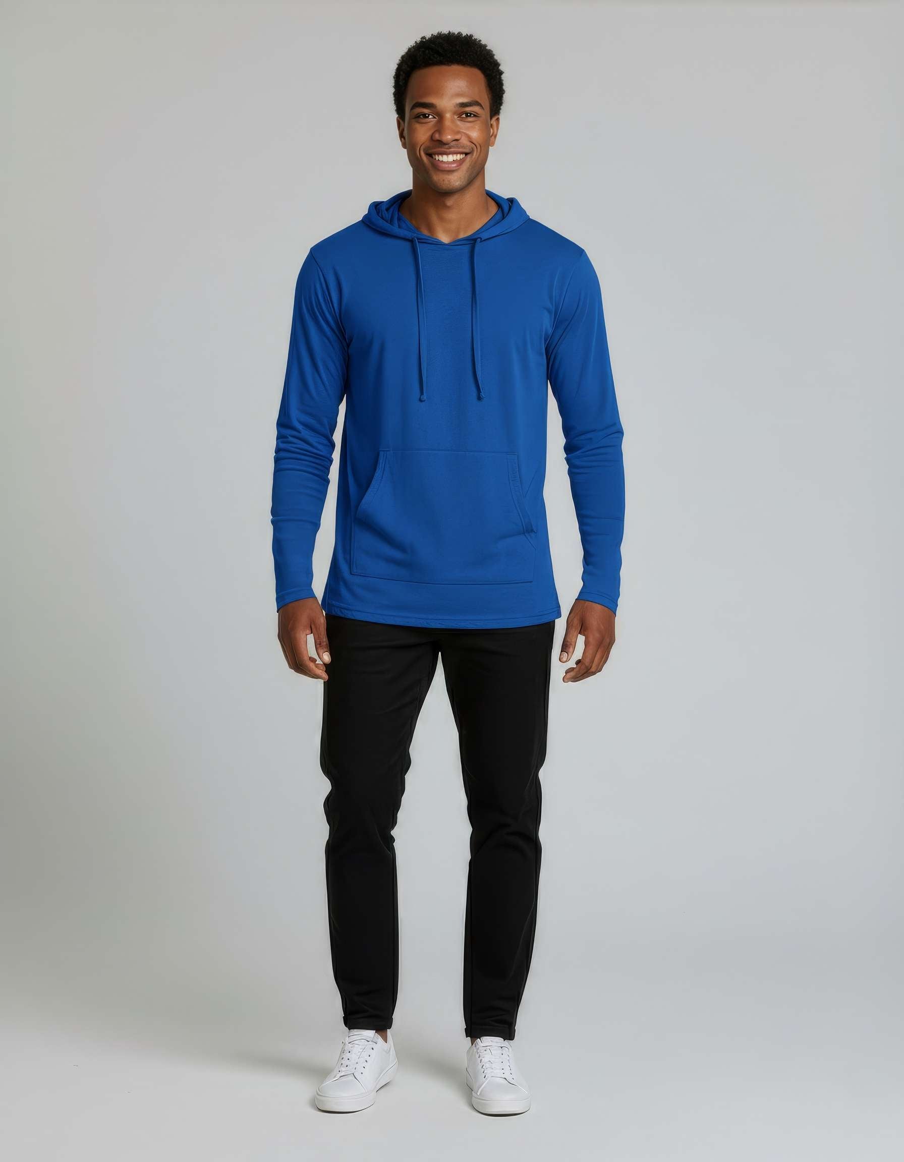 3 Pack: Mens Cotton Lightweight Pullover Hoodie