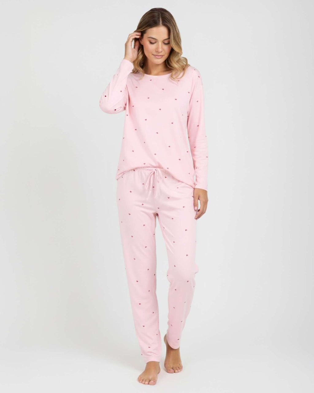 2 Pack: Women’s Pajama Set Super-Soft Long Sleeve Top With Pants