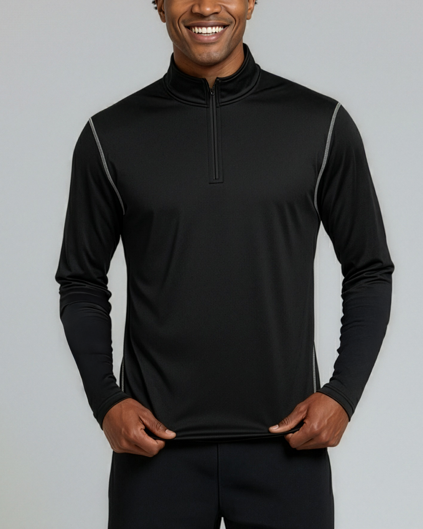 3 Pack: Mens Active Dry-Fit Quarter Zip Pullover