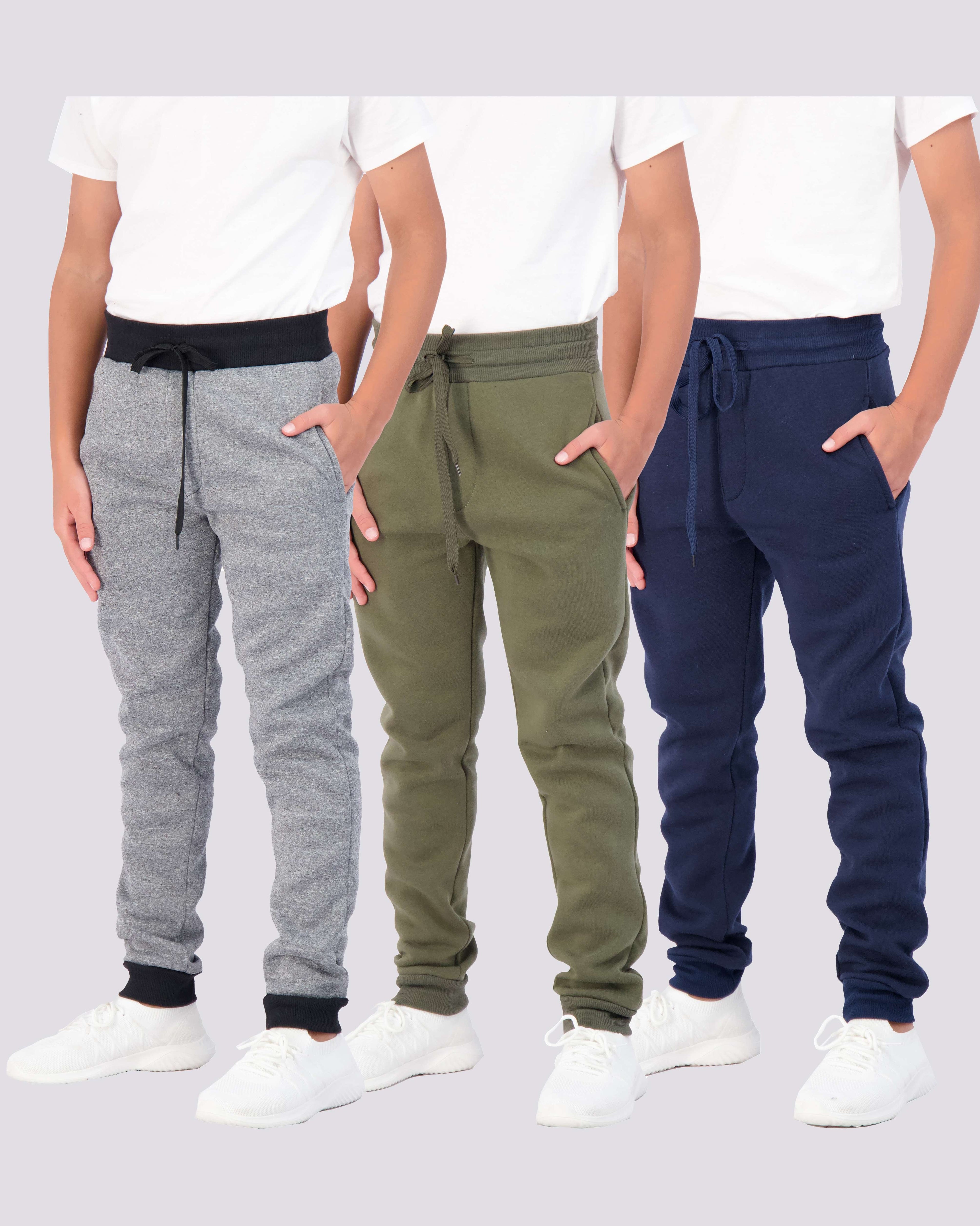 3 Pack: Boys Fleece Jogger Sweatpants