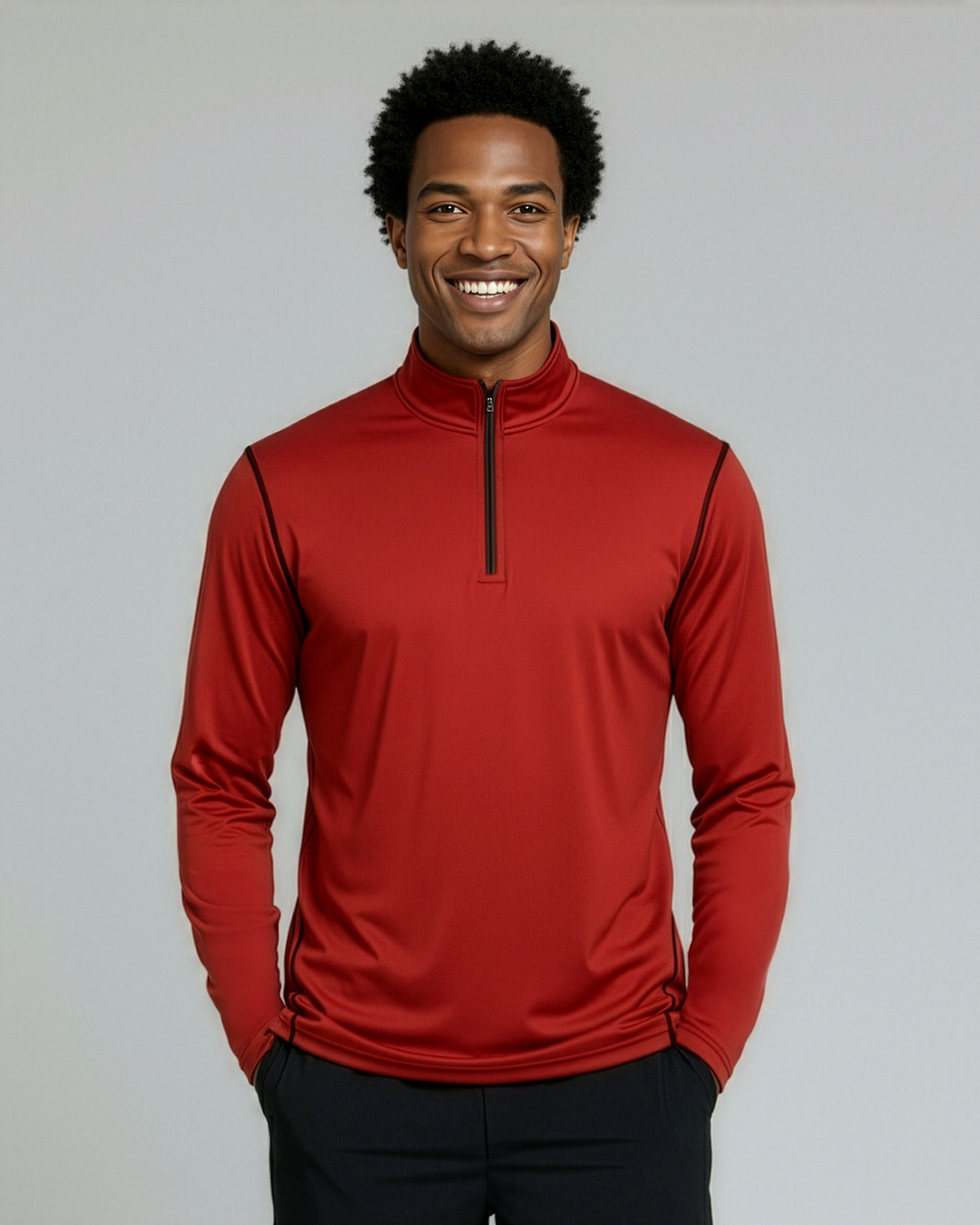 3 Pack: Mens Active Dry-Fit Quarter Zip Pullover