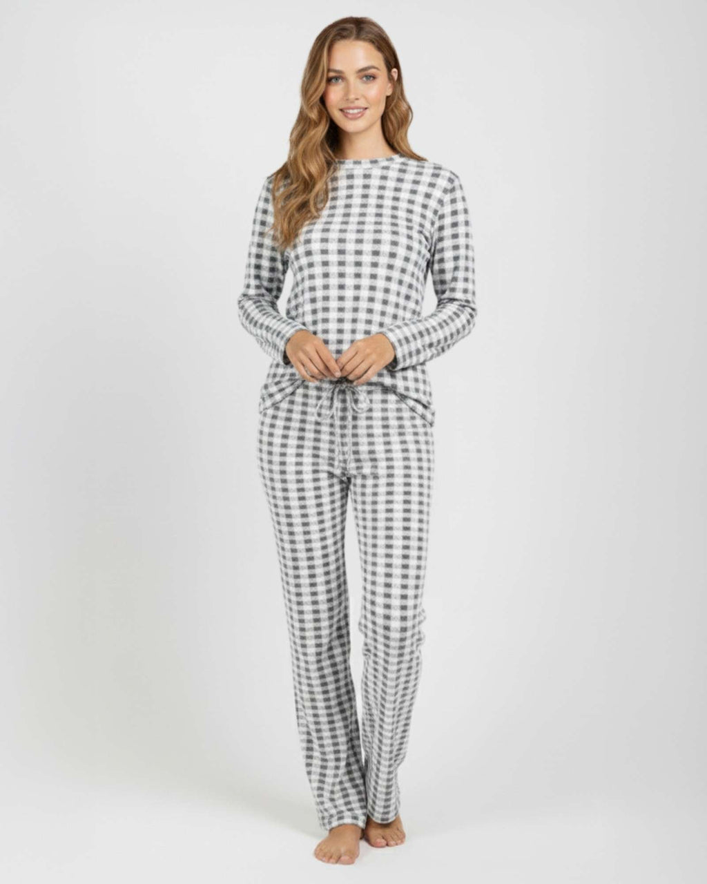 2 Pack: Women’s Pajama Set Super-Soft Long Sleeve Top With Pants