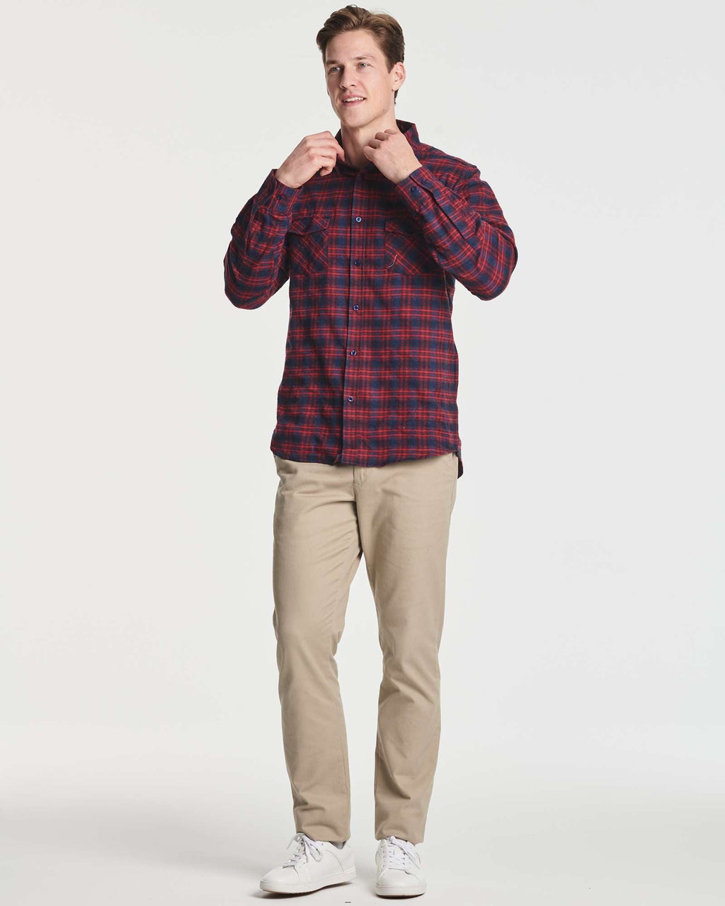 3 Pack: Mens Big & Tall Long-Sleeve Flannel Shirt