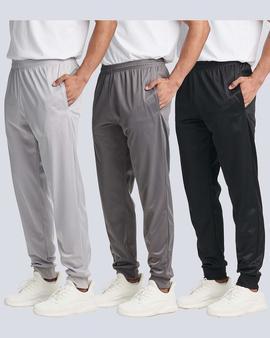 3 Pack: Mens Active Tricot Jogger Sweatpants