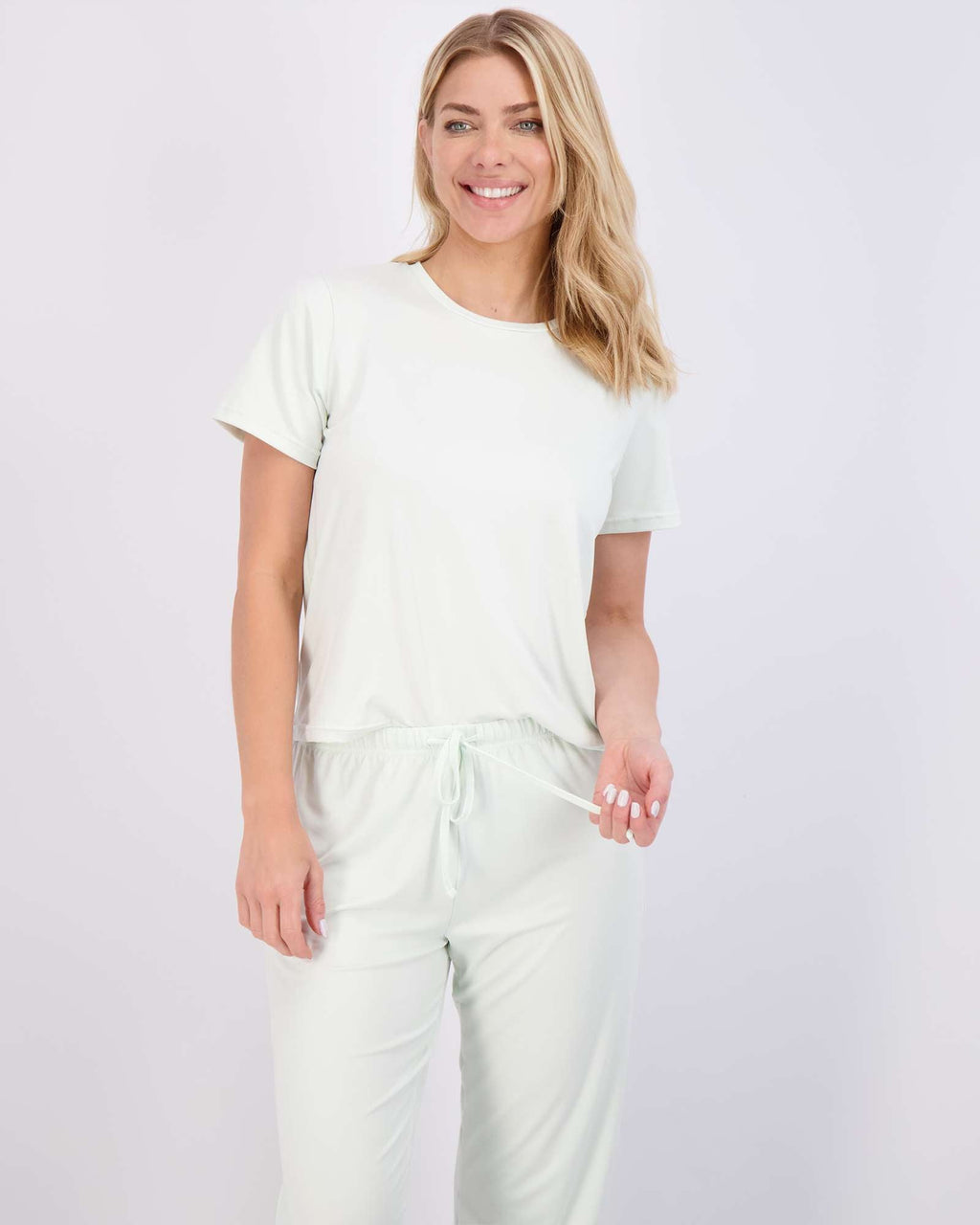 2 Pack: Women's Short-Sleeve PJ Top with Capri Pants