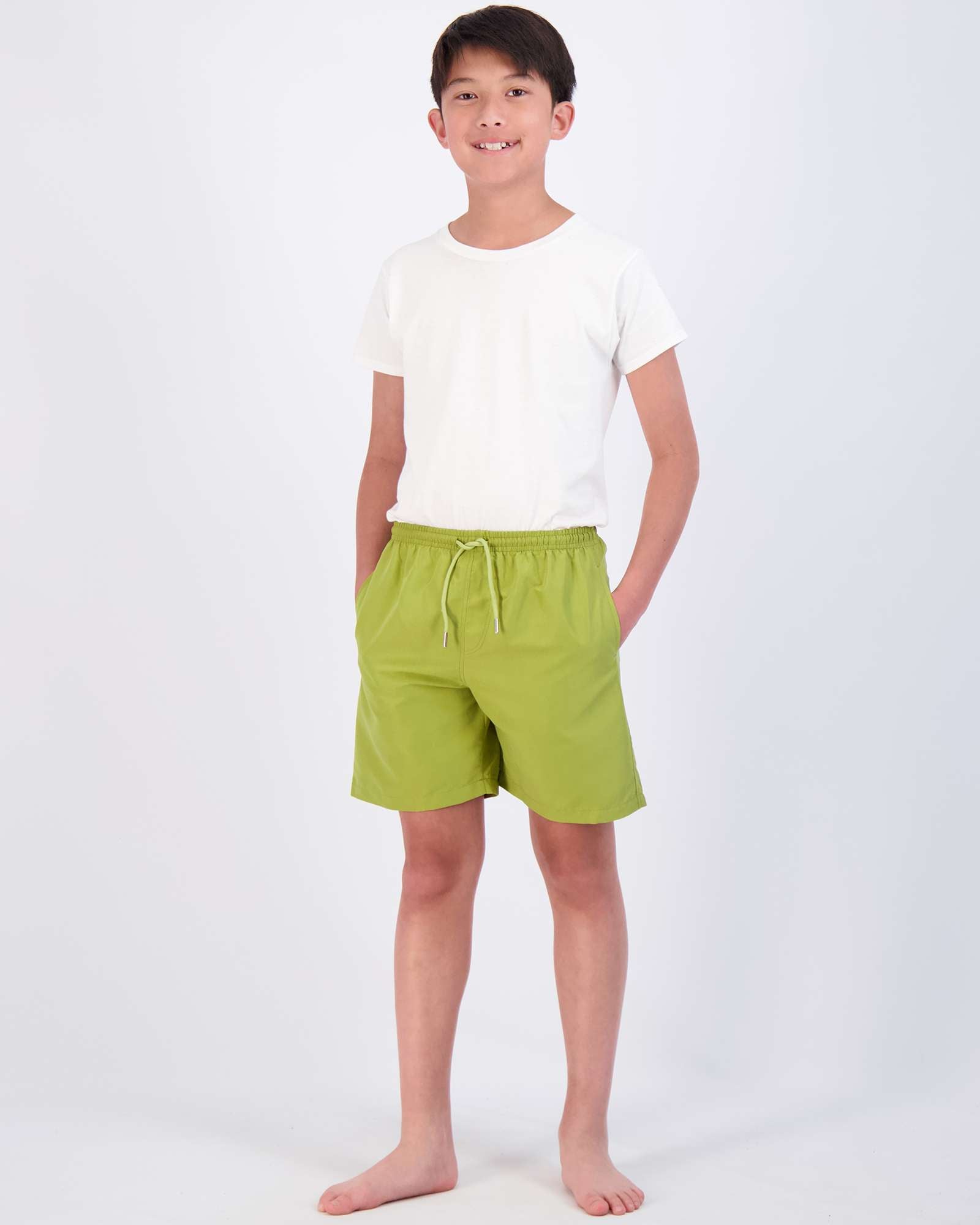 3 Pack: Boys' Swim Board Shorts with Drawstring