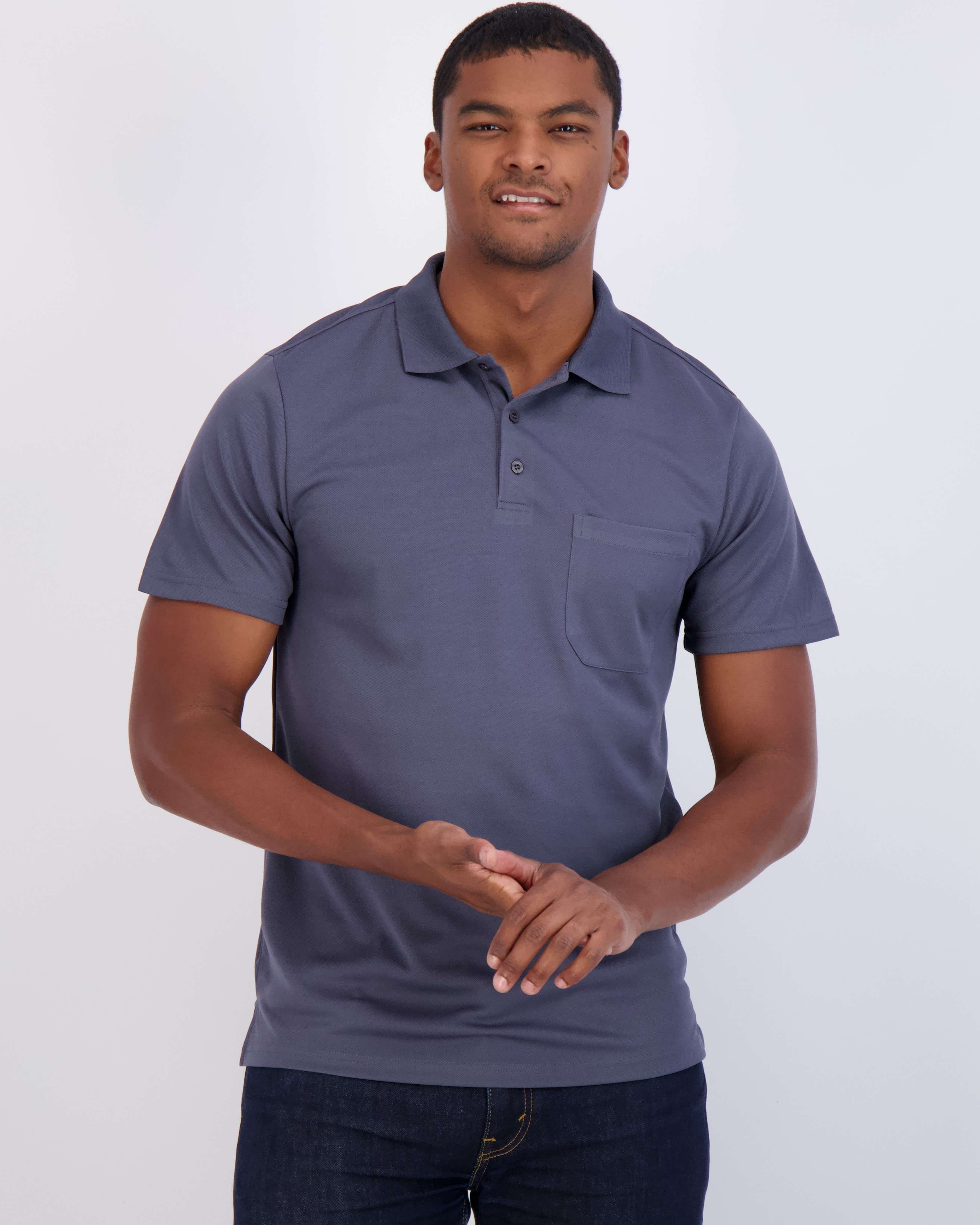 3 Pack: Men's Short Sleeve Dry-Fit Polo Shirt (Available in Big & Tall)