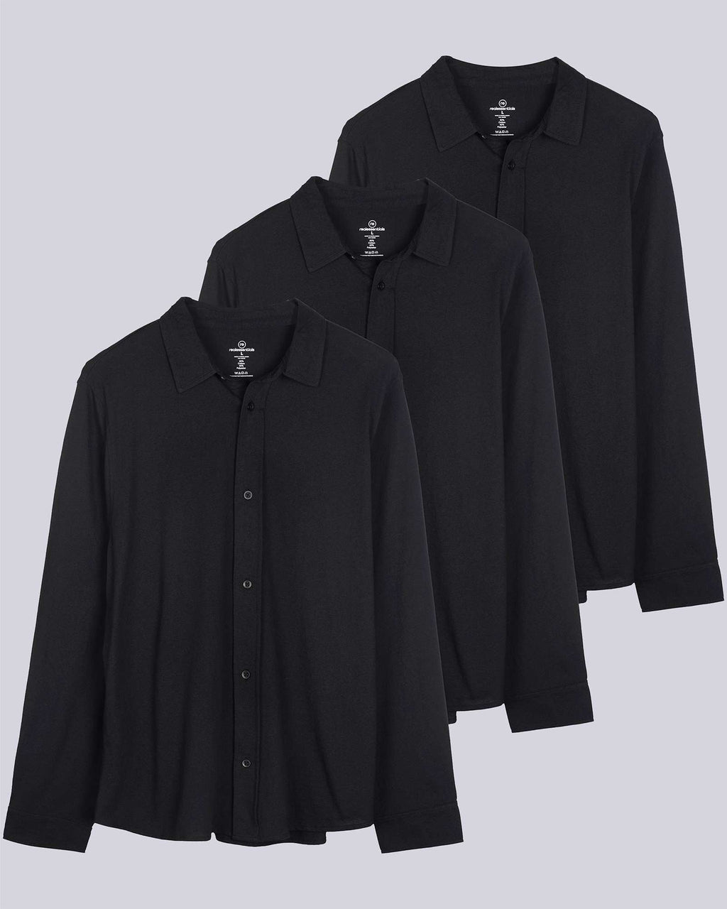 3 Pack: Men's Long Sleeve Button Down Shirt