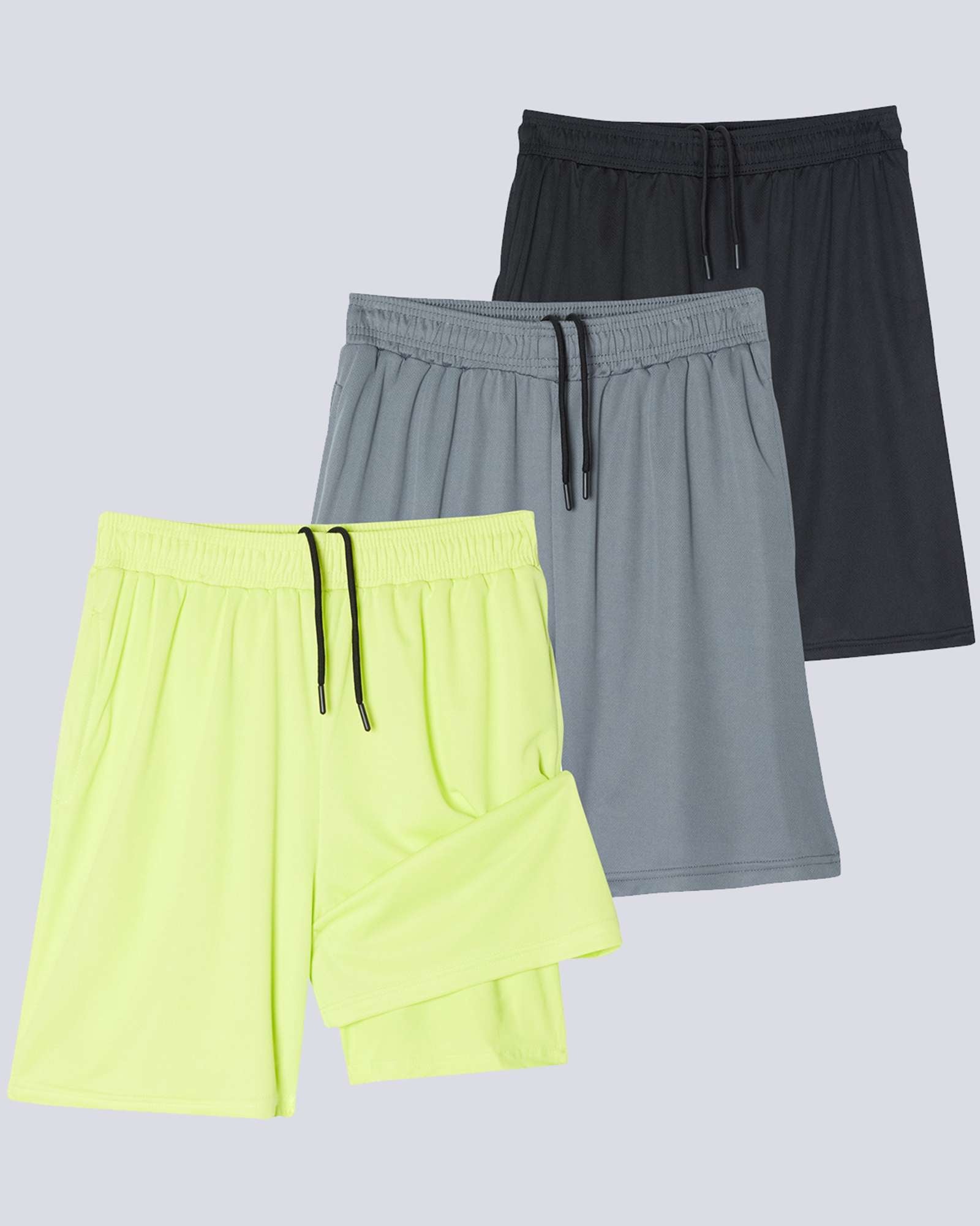 3 Pack: Men's 2-in-1 7" Running Shorts with Compression Liner (Available in Big & Tall)