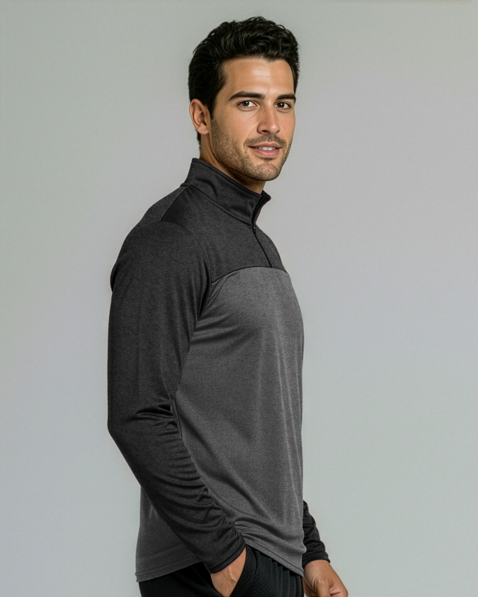 3 Pack: Mens Active Dry-Fit Quarter Zip Pullover