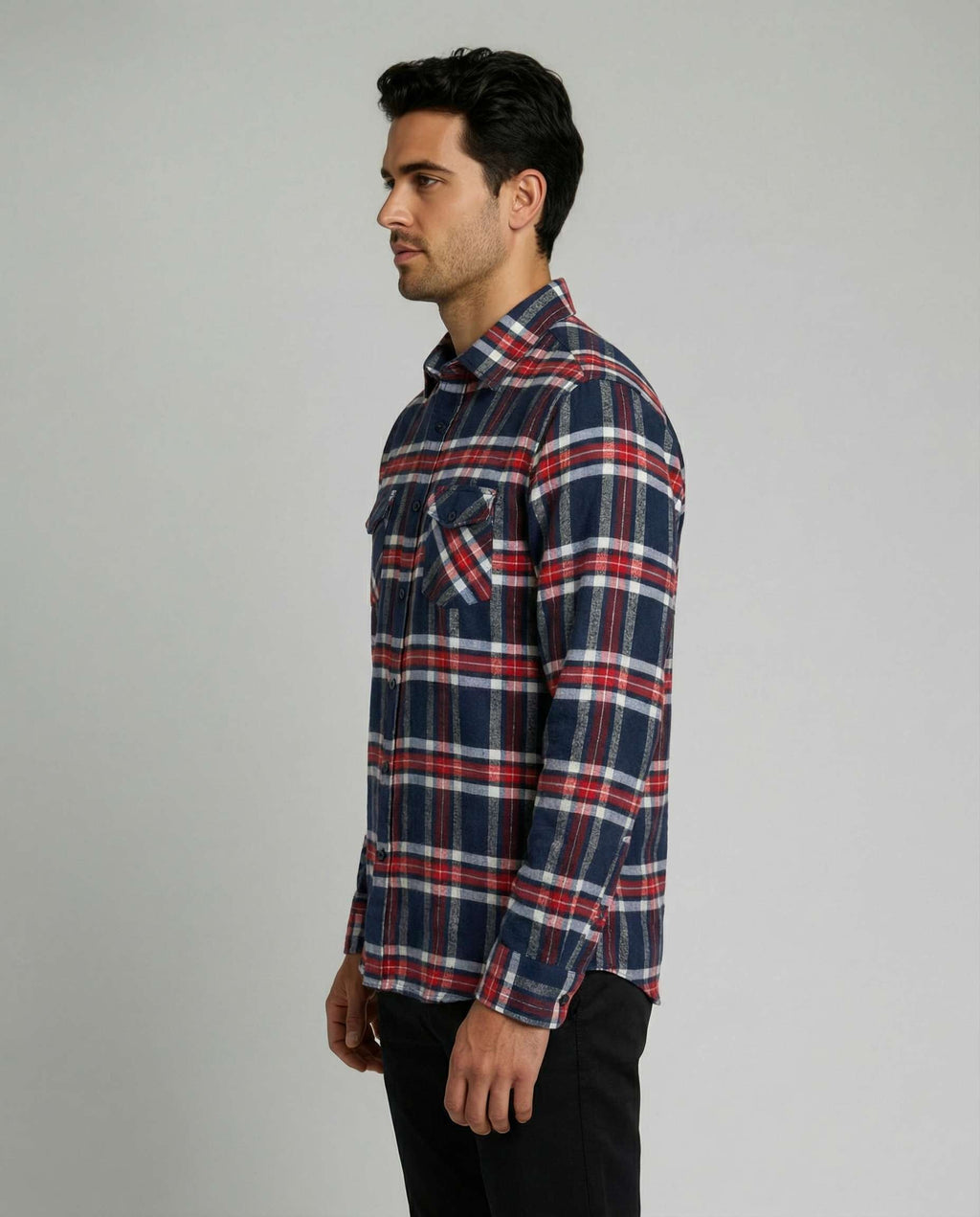 3 Pack: Men's Long-Sleeve Flannel Shirt