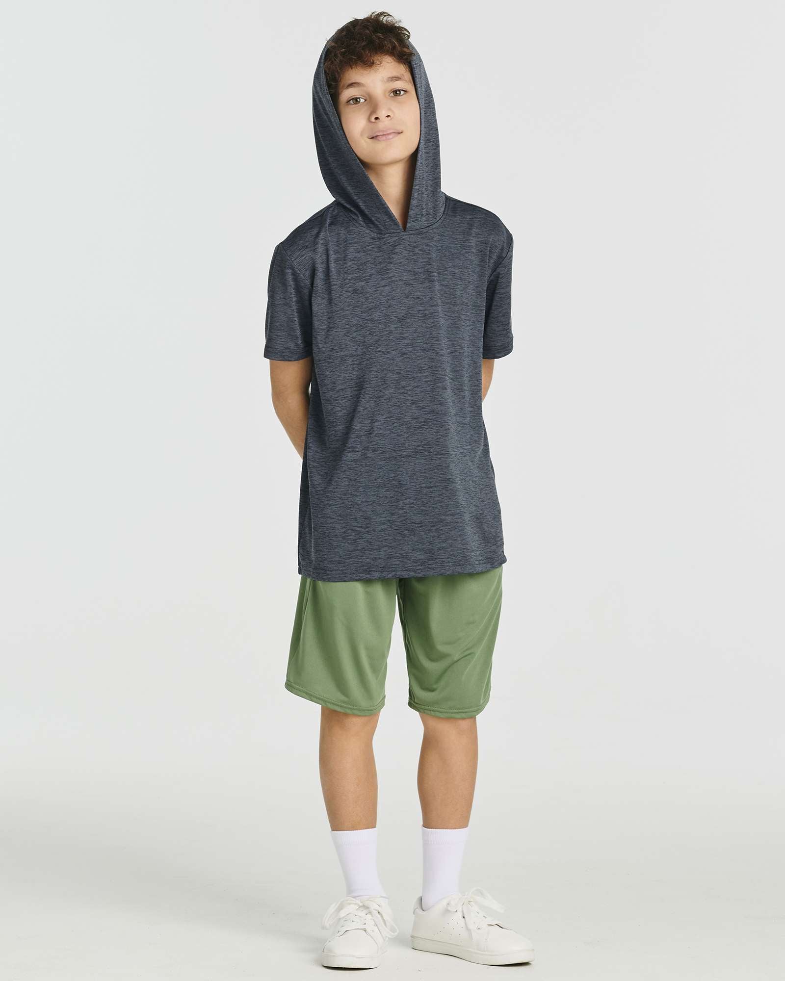 3 Pack: Boys' Dry-Fit Short Sleeve Workout Hoodie